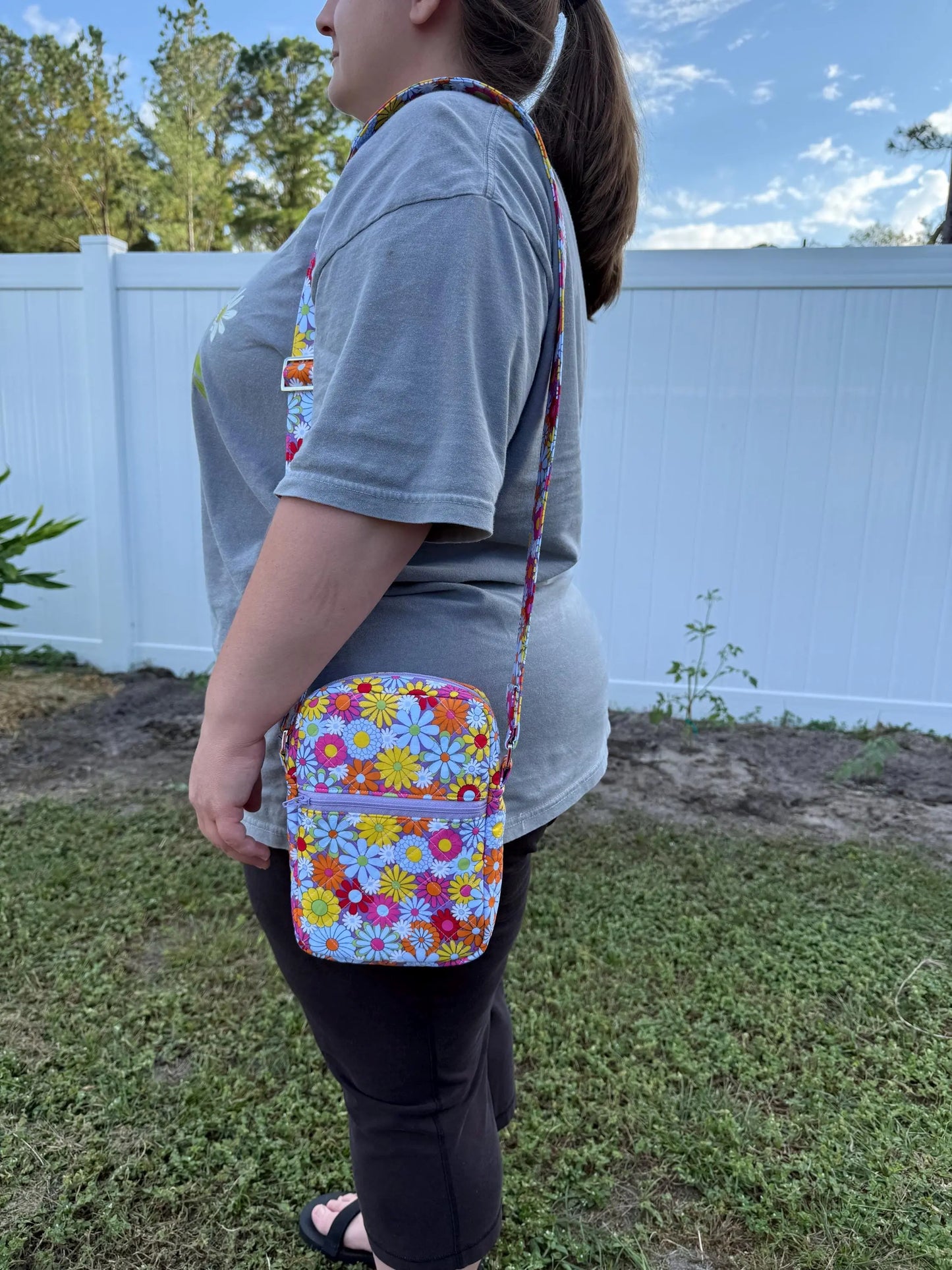 Flower Power Retro Crossbody Bag Moonshadow Caravan