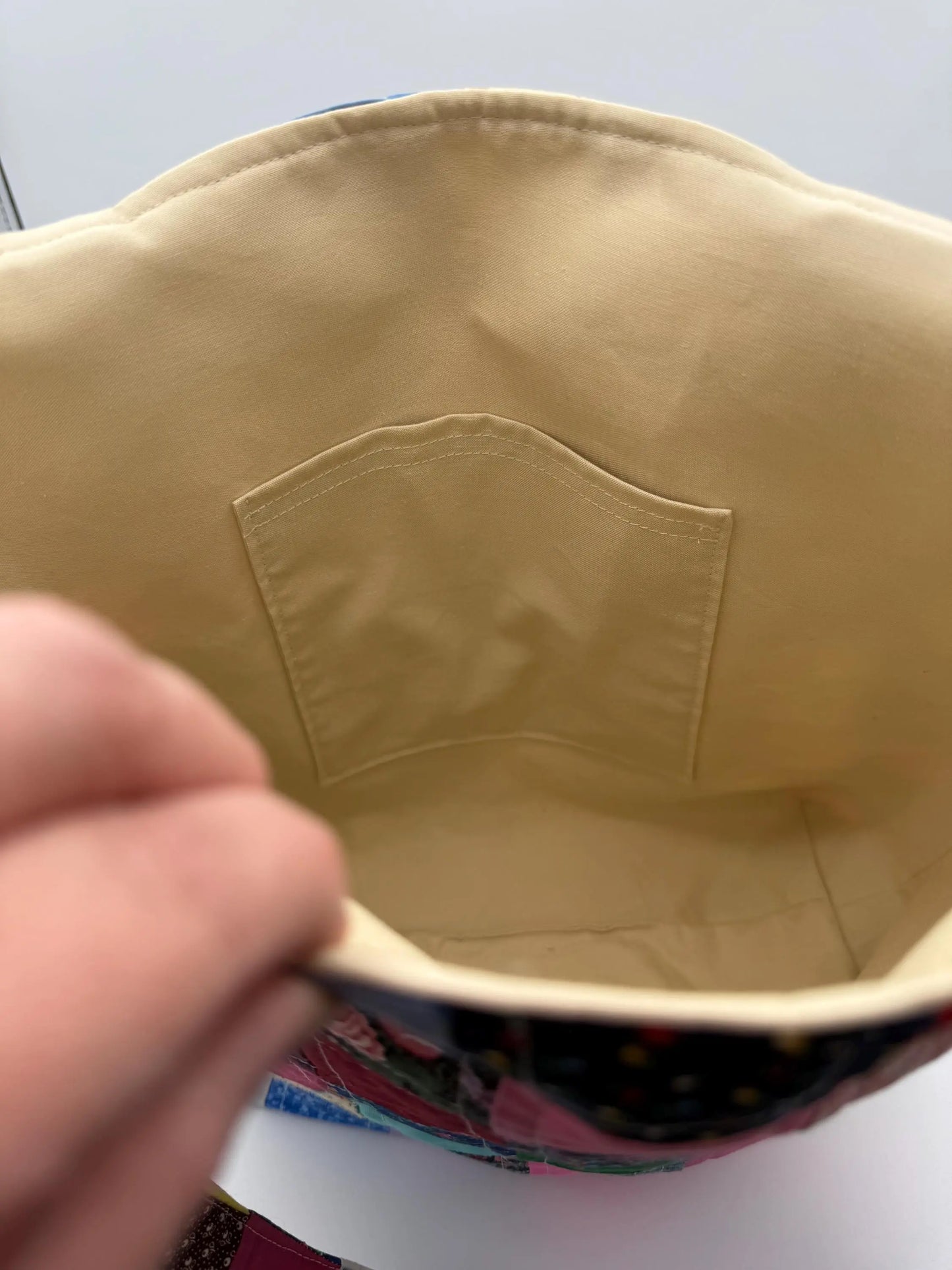 Vintage Fabric Patchwork Quilted Tote, Colorful Shoulder Bag Moonshadow Caravan