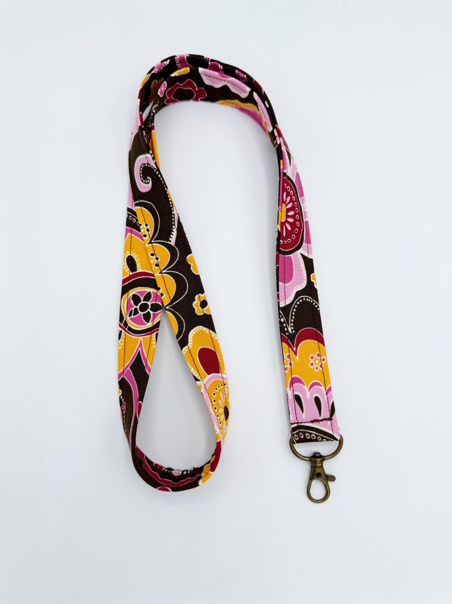 Floral Lanyard ID Badge Holder