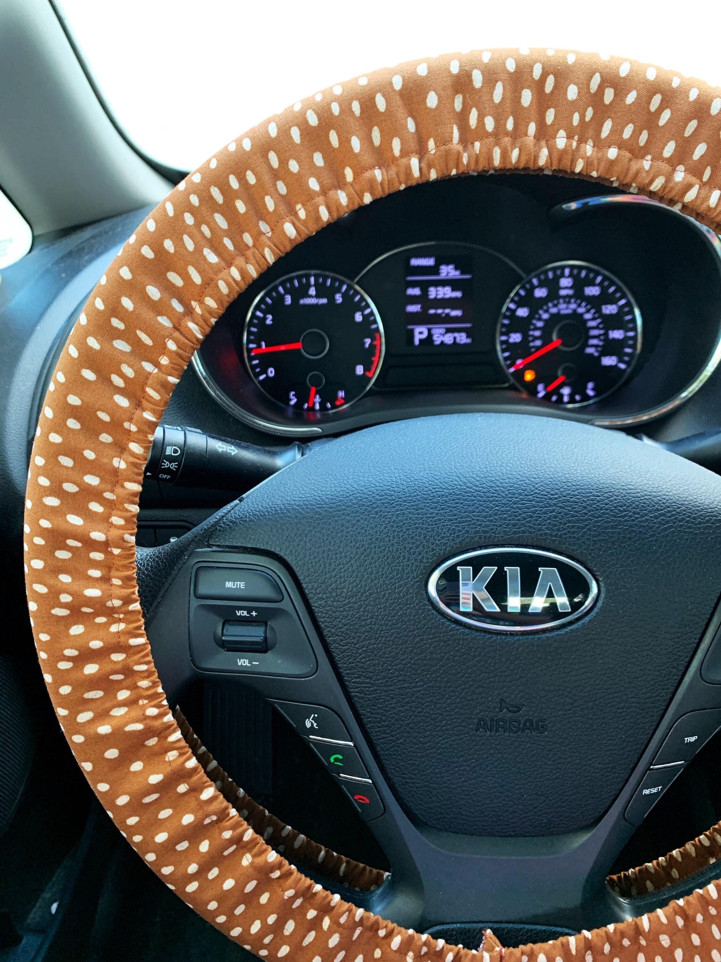 Rust Fawn Deer Steering Wheel Cover