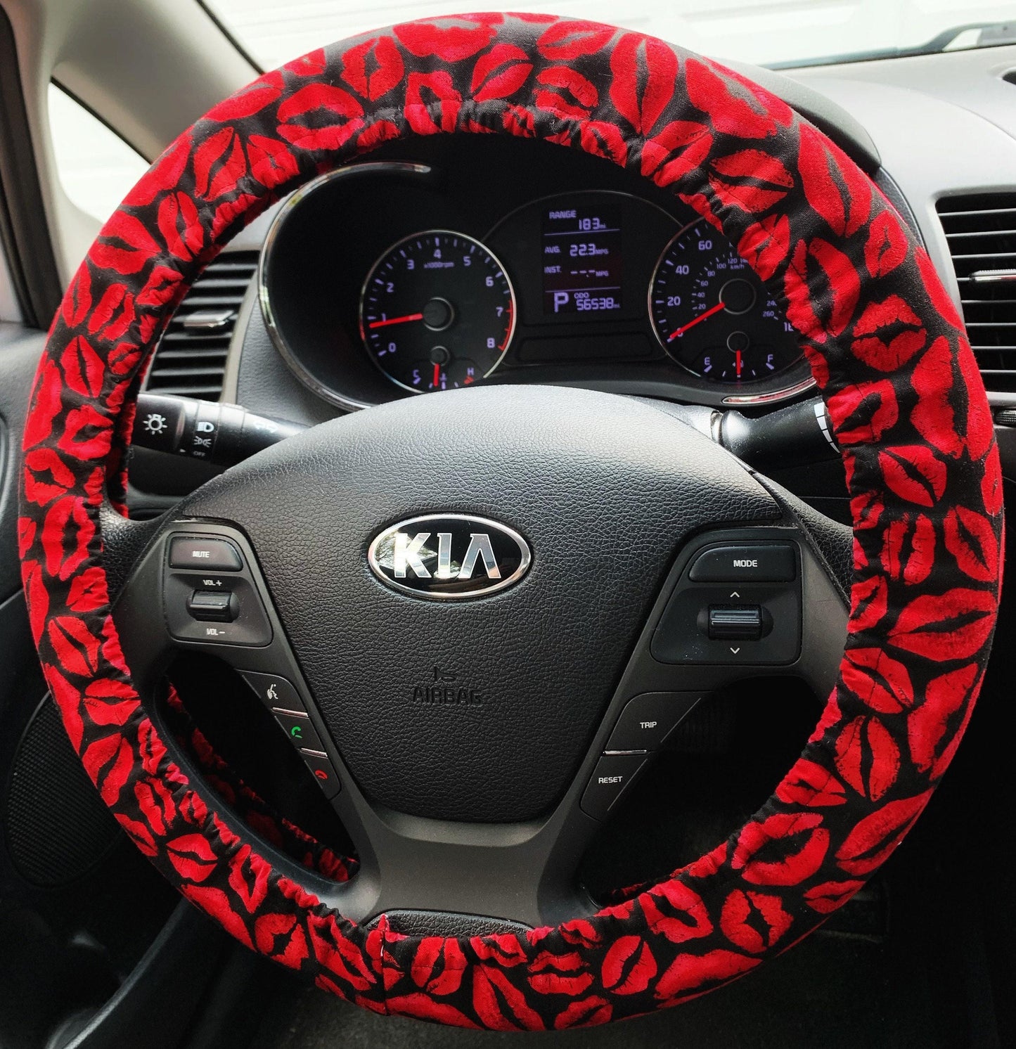 Red Lip Steering Wheel Cover