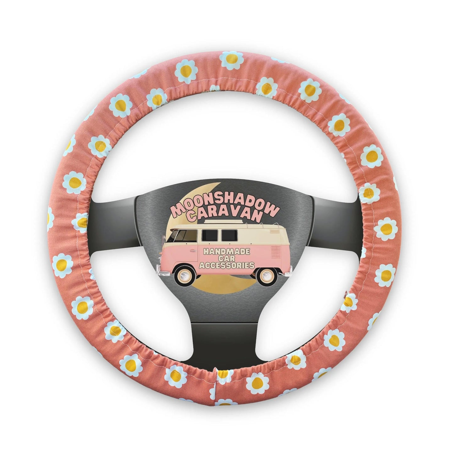 Flower Power Steering Wheel Cover - Groovy, Hippie Style Moonshadow Caravan