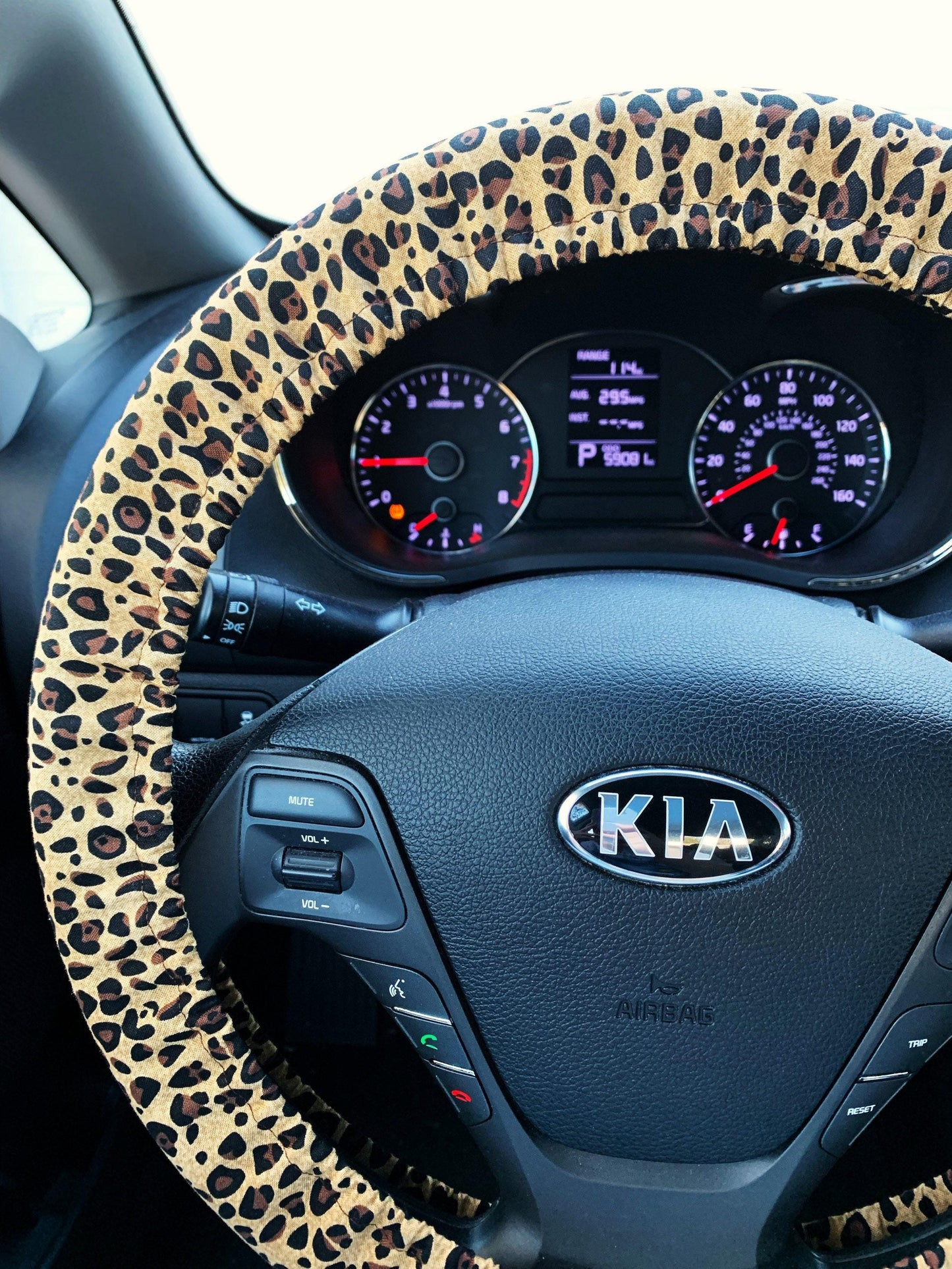 Leopard Print Steering Wheel Cover