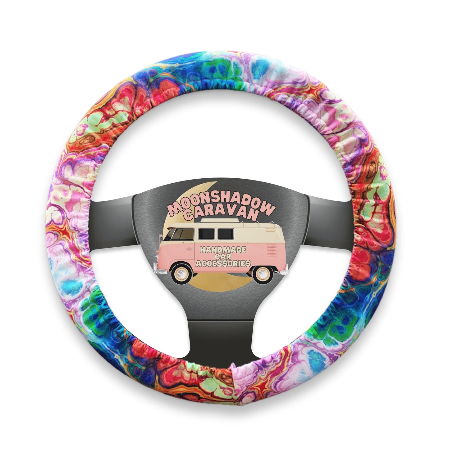 Fluid Paint Art Steering Wheel Cover