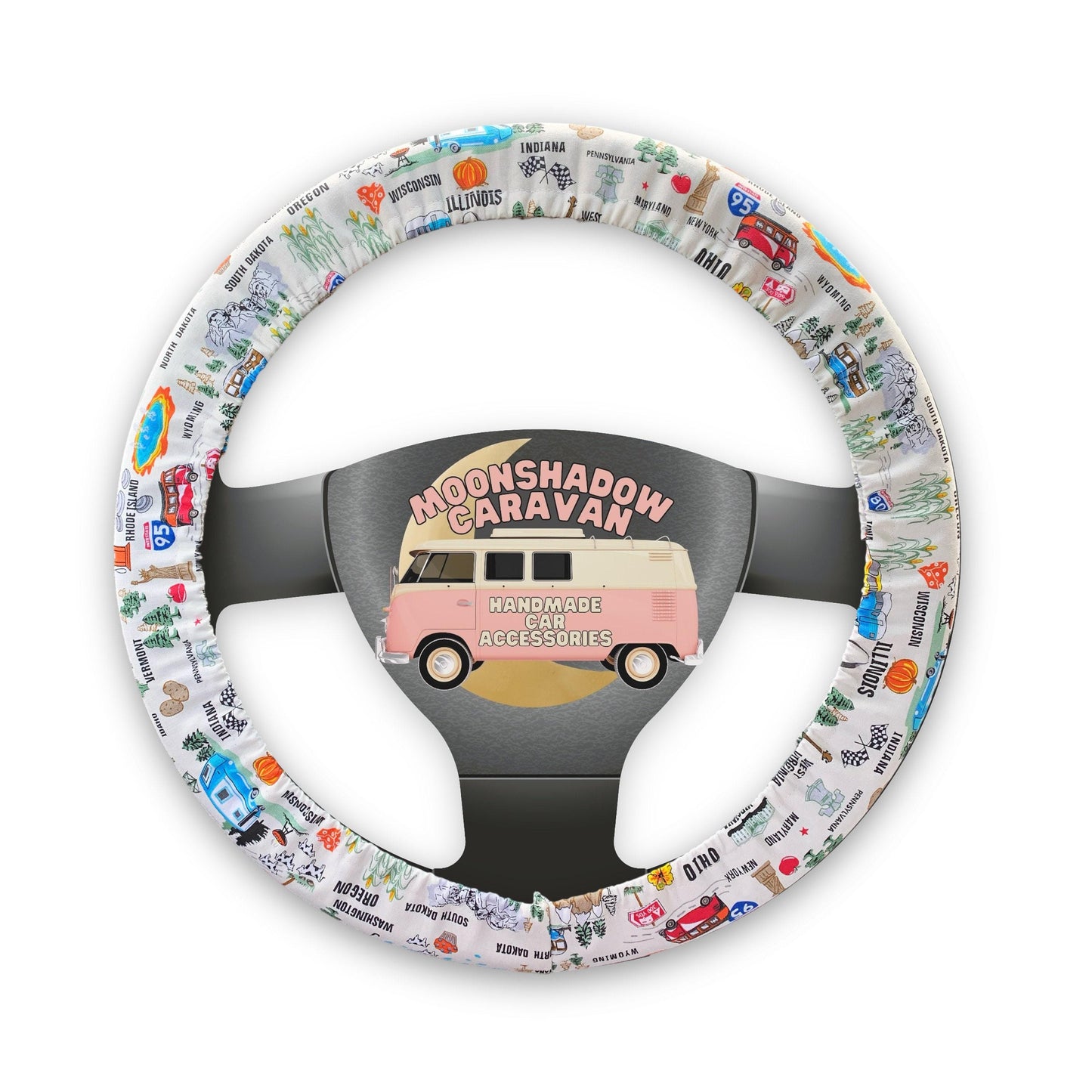 Travel States Steering Wheel Cover