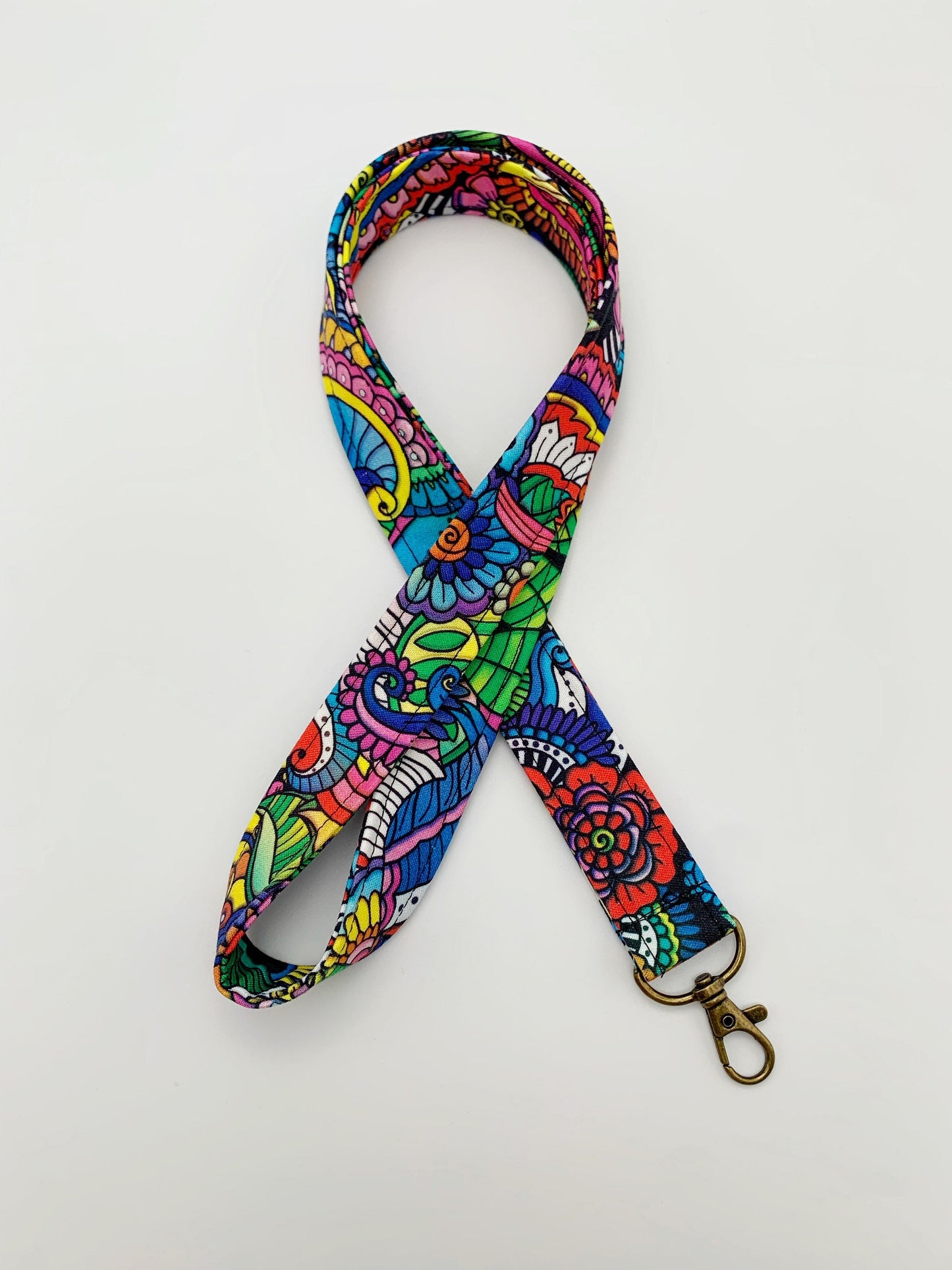 Paisley Floral Lanyard Badge Holder