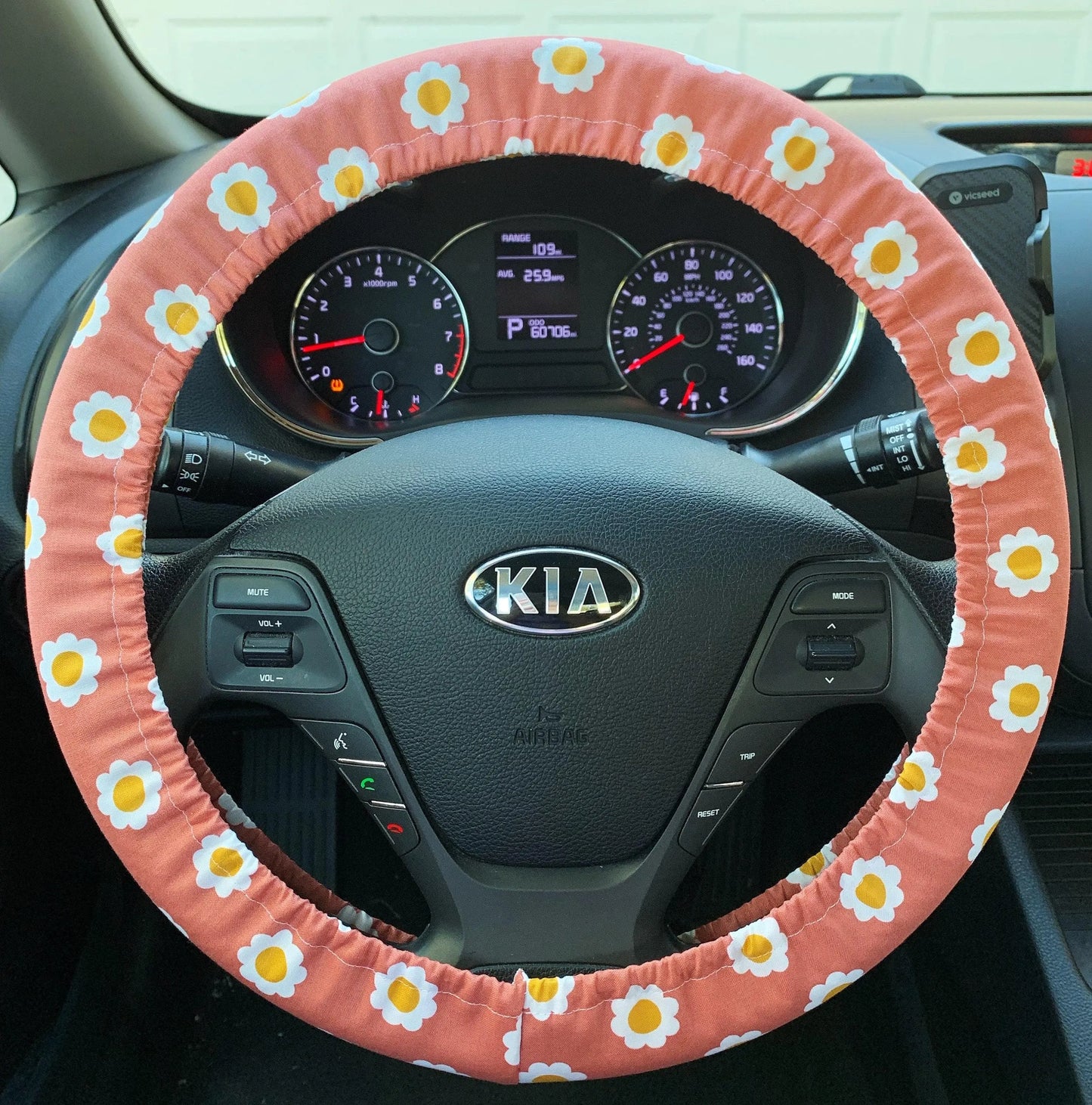 Flower Power Steering Wheel Cover - Groovy, Hippie Style Moonshadow Caravan
