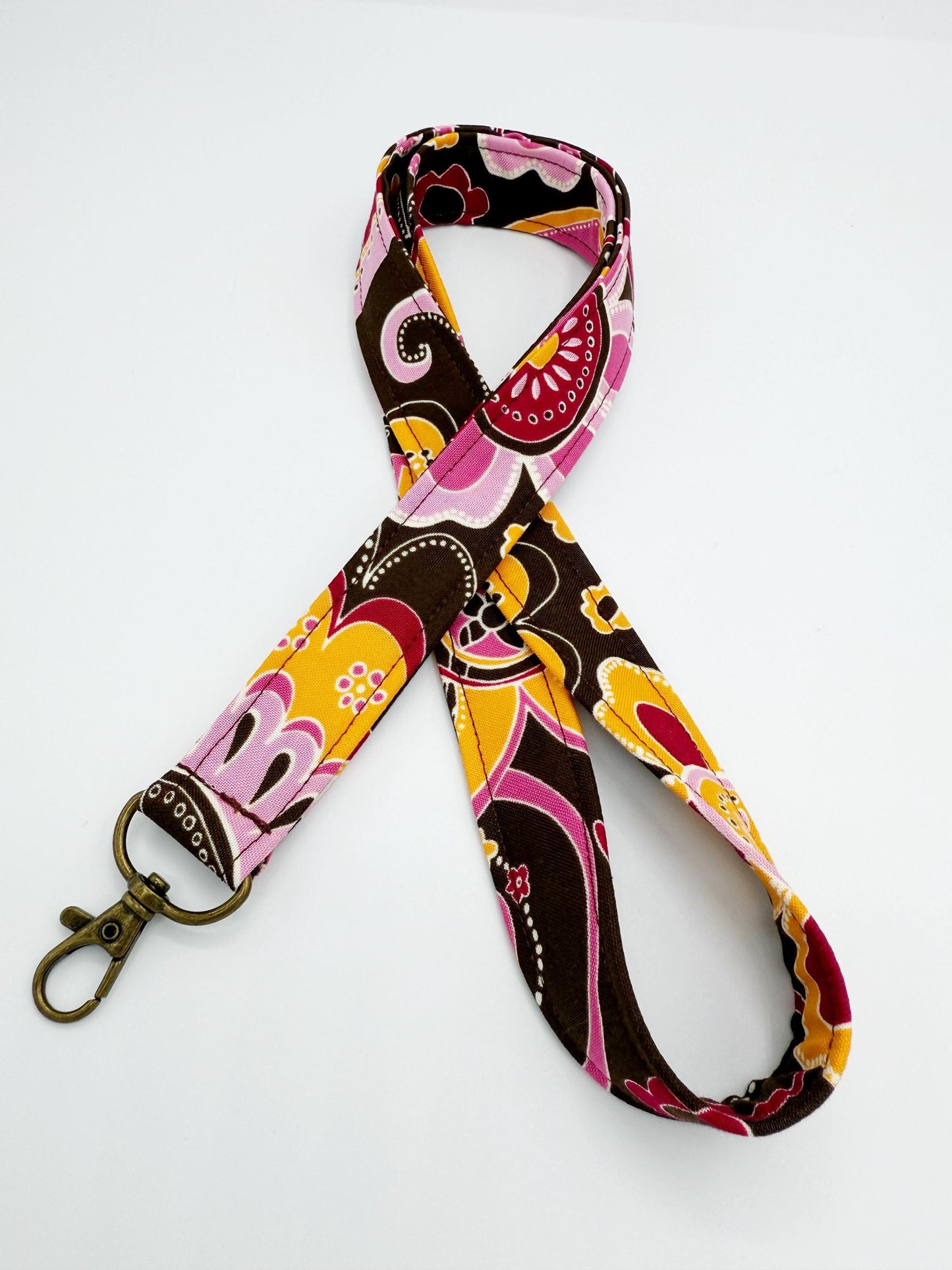 Floral Lanyard ID Badge Holder