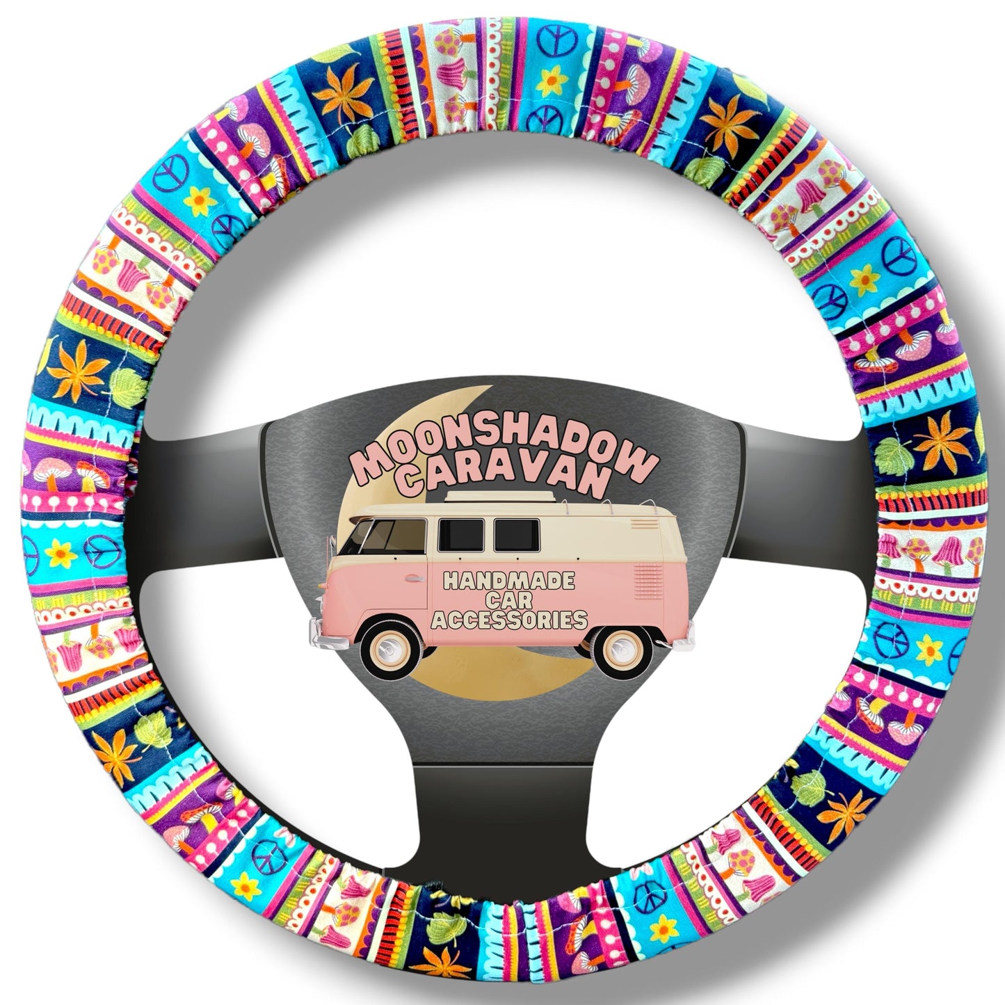 Groovy Stripe Steering Wheel Cover