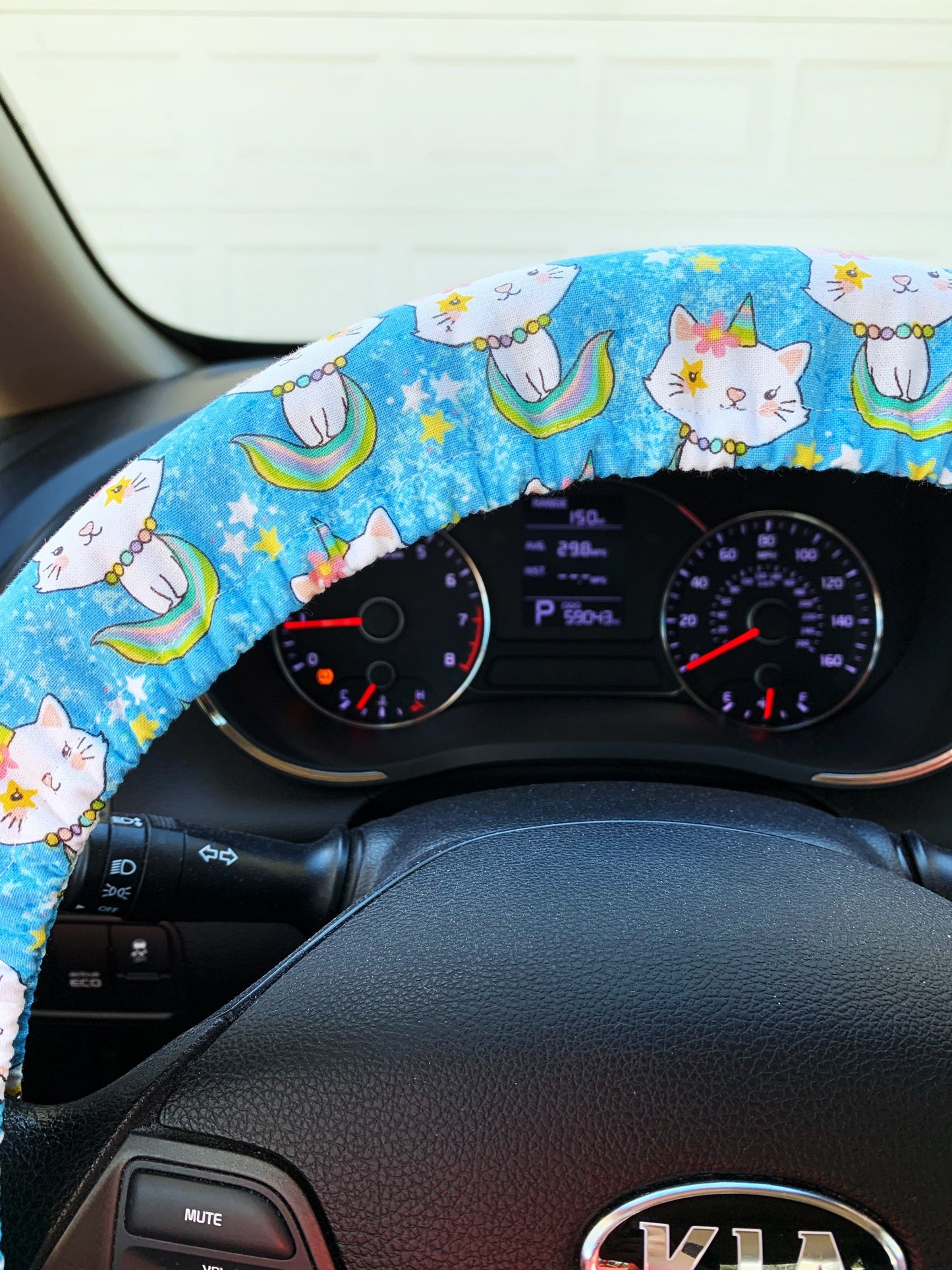 Kawaii Unicorn Cat Steering Wheel Cover