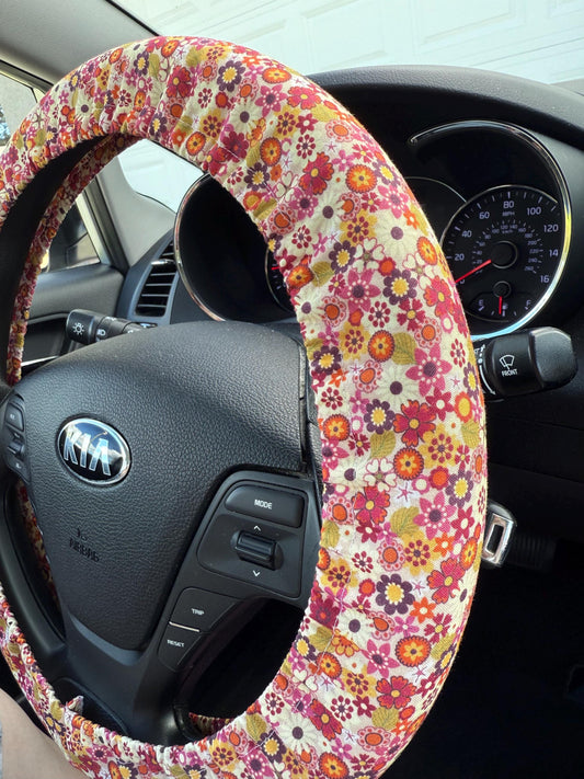 Wildflower Steering Wheel Cover