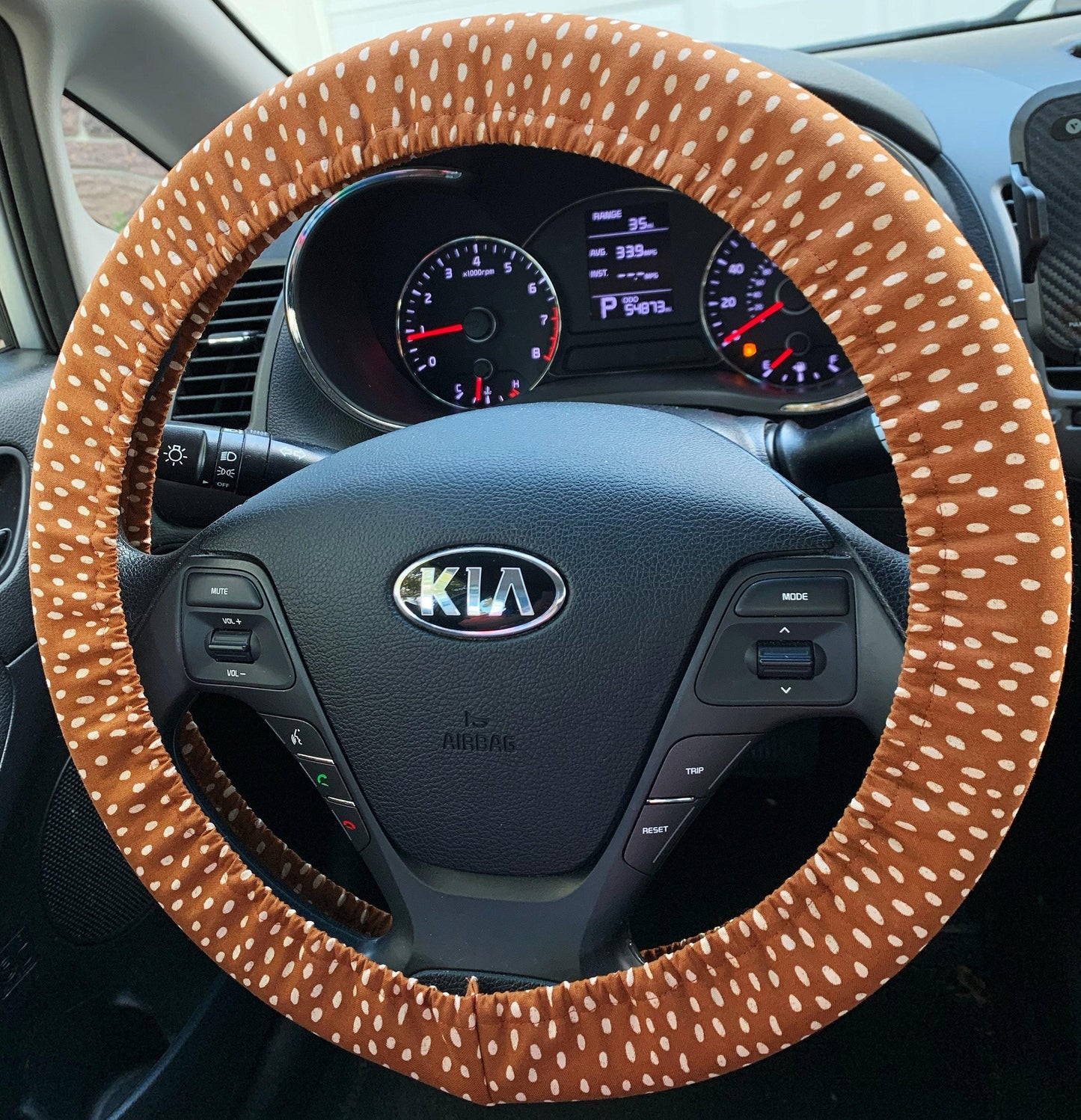 Rust Fawn Deer Steering Wheel Cover