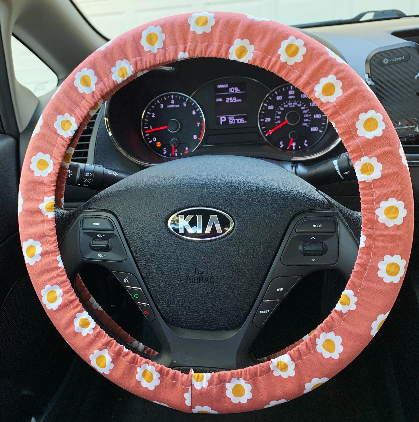 Flower Power Steering Wheel Cover - Groovy, Hippie Style Moonshadow Caravan