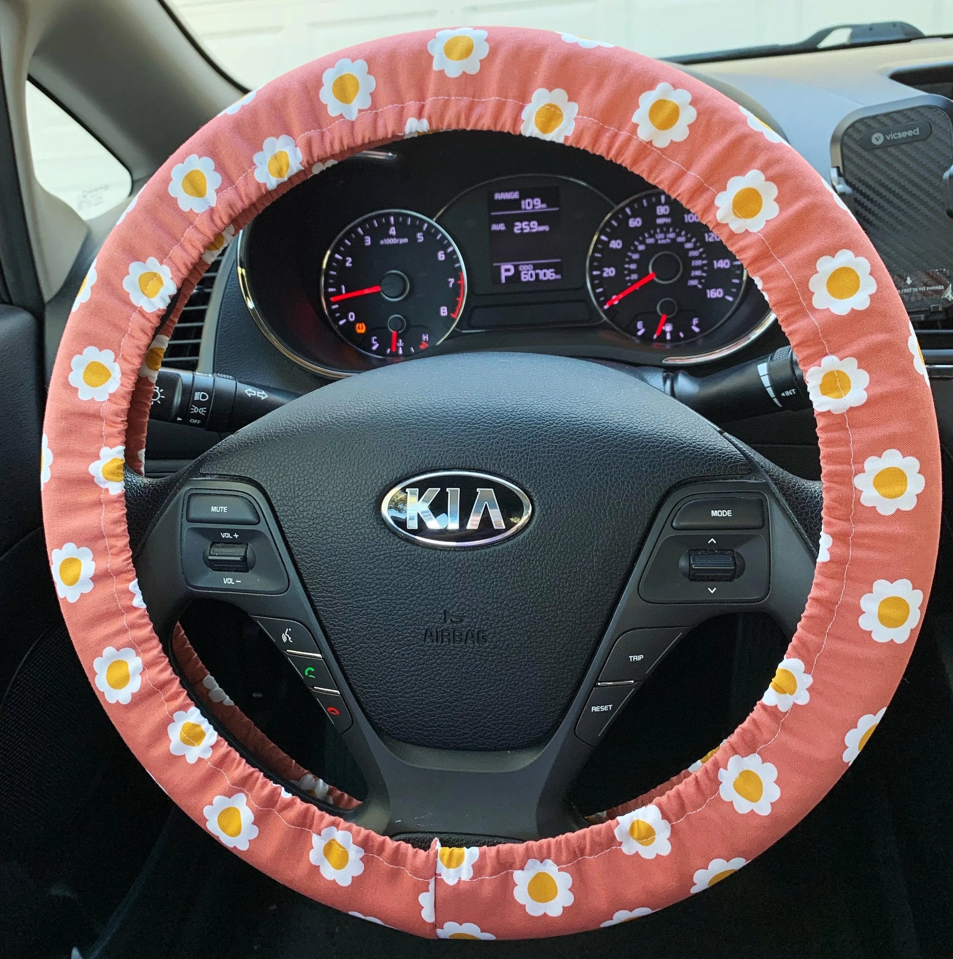 Flower Power Steering Wheel Cover - Groovy, Hippie Style Moonshadow Caravan