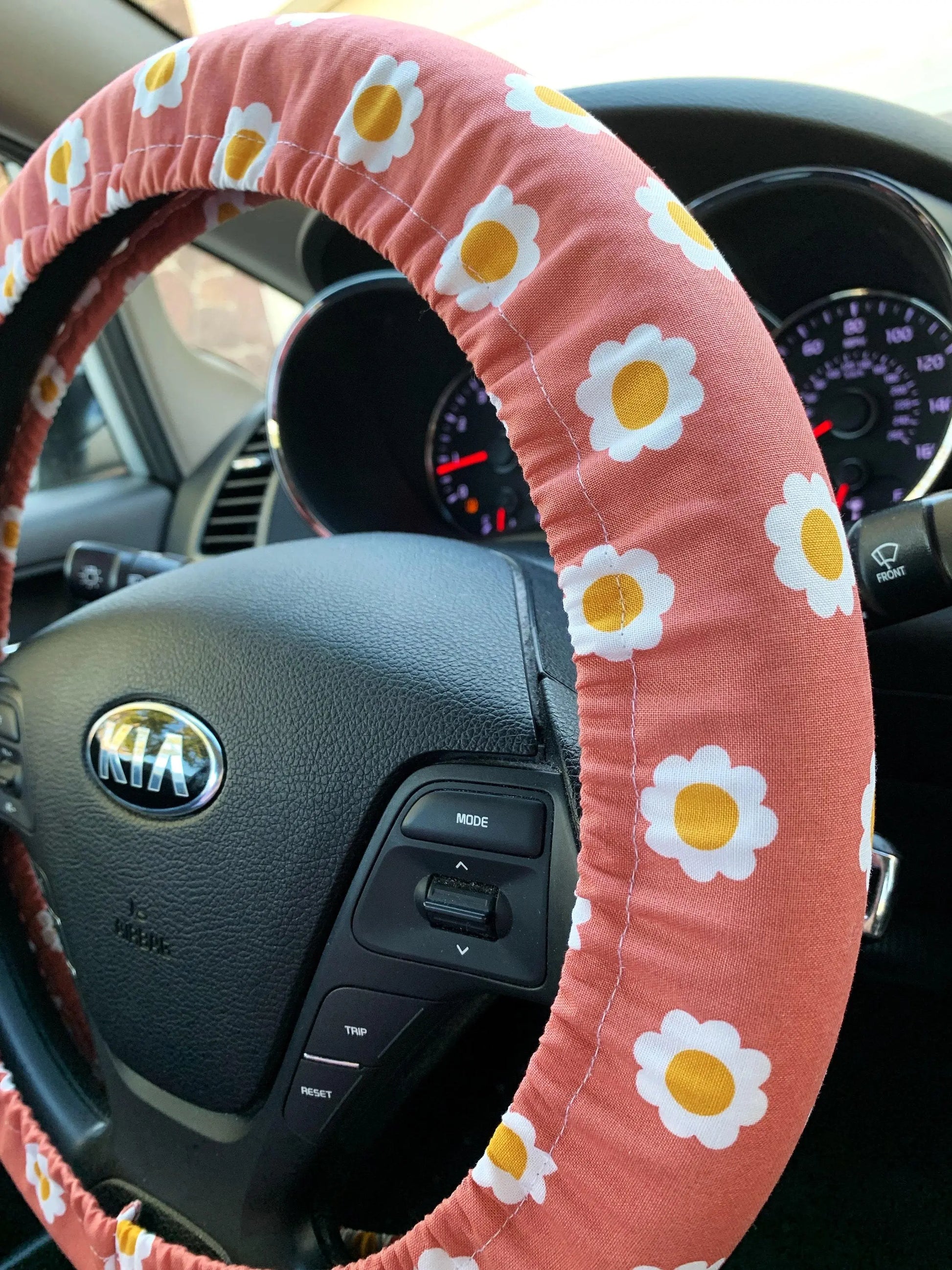 Flower Power Steering Wheel Cover - Groovy, Hippie Style Moonshadow Caravan