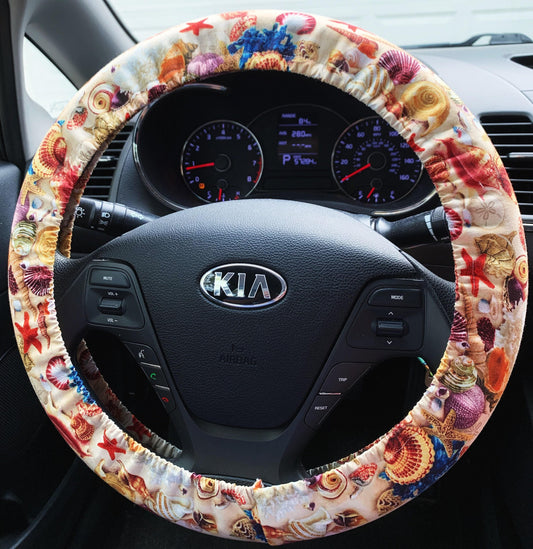 Seashell Beach Steering Wheel Cover