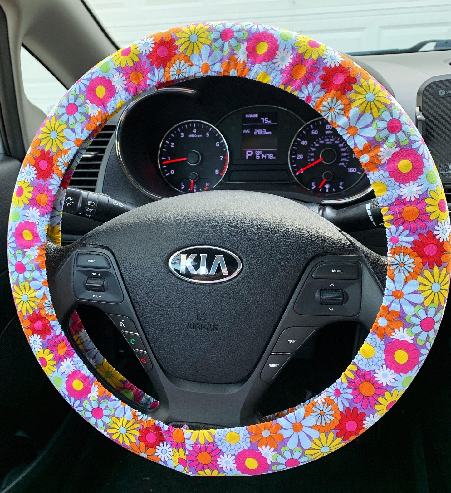 Hippie Flower Power Steering Wheel Cover
