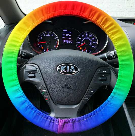 Ombre Rainbow Steering Wheel Cover