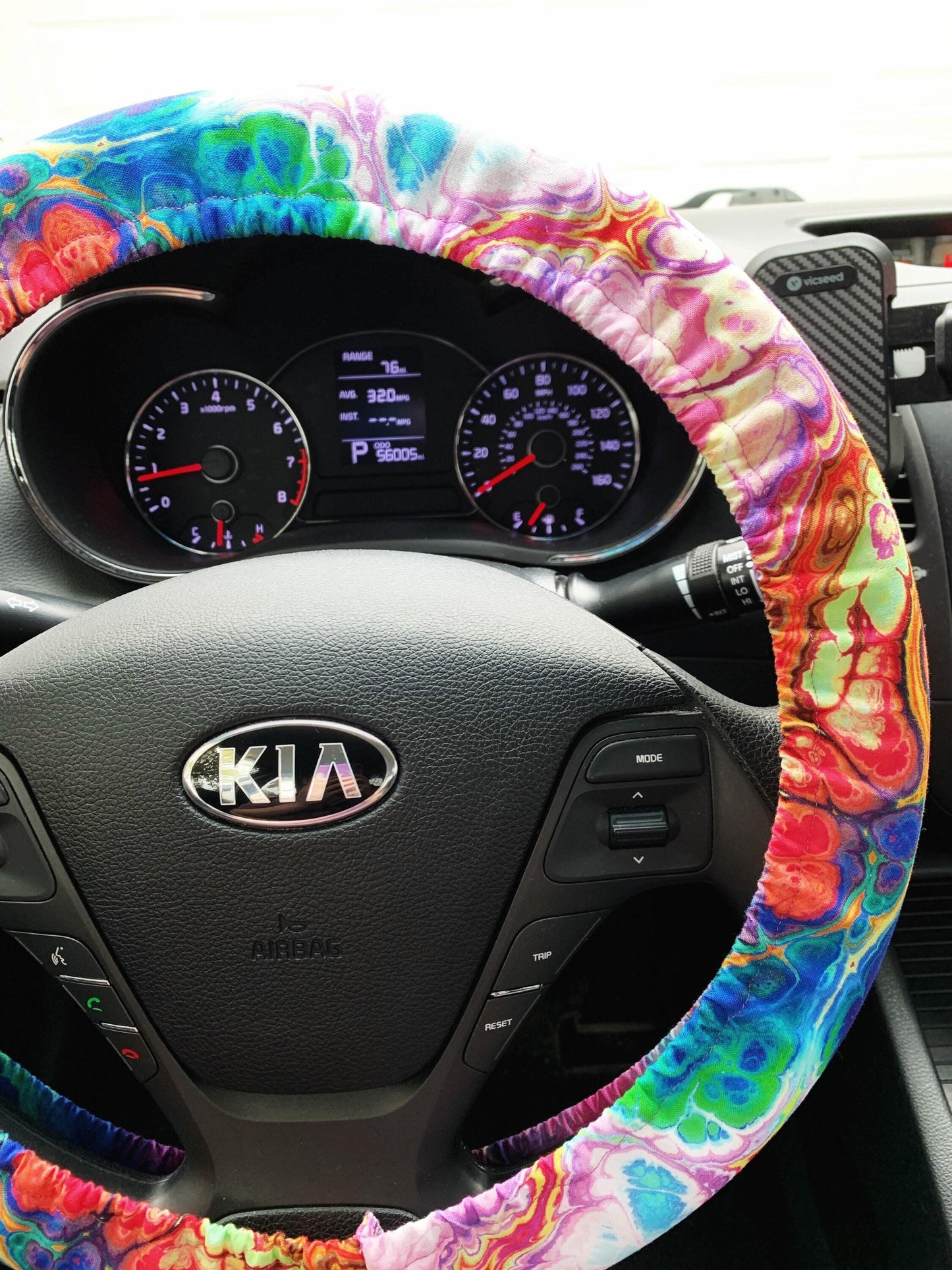 Fluid Paint Art Steering Wheel Cover