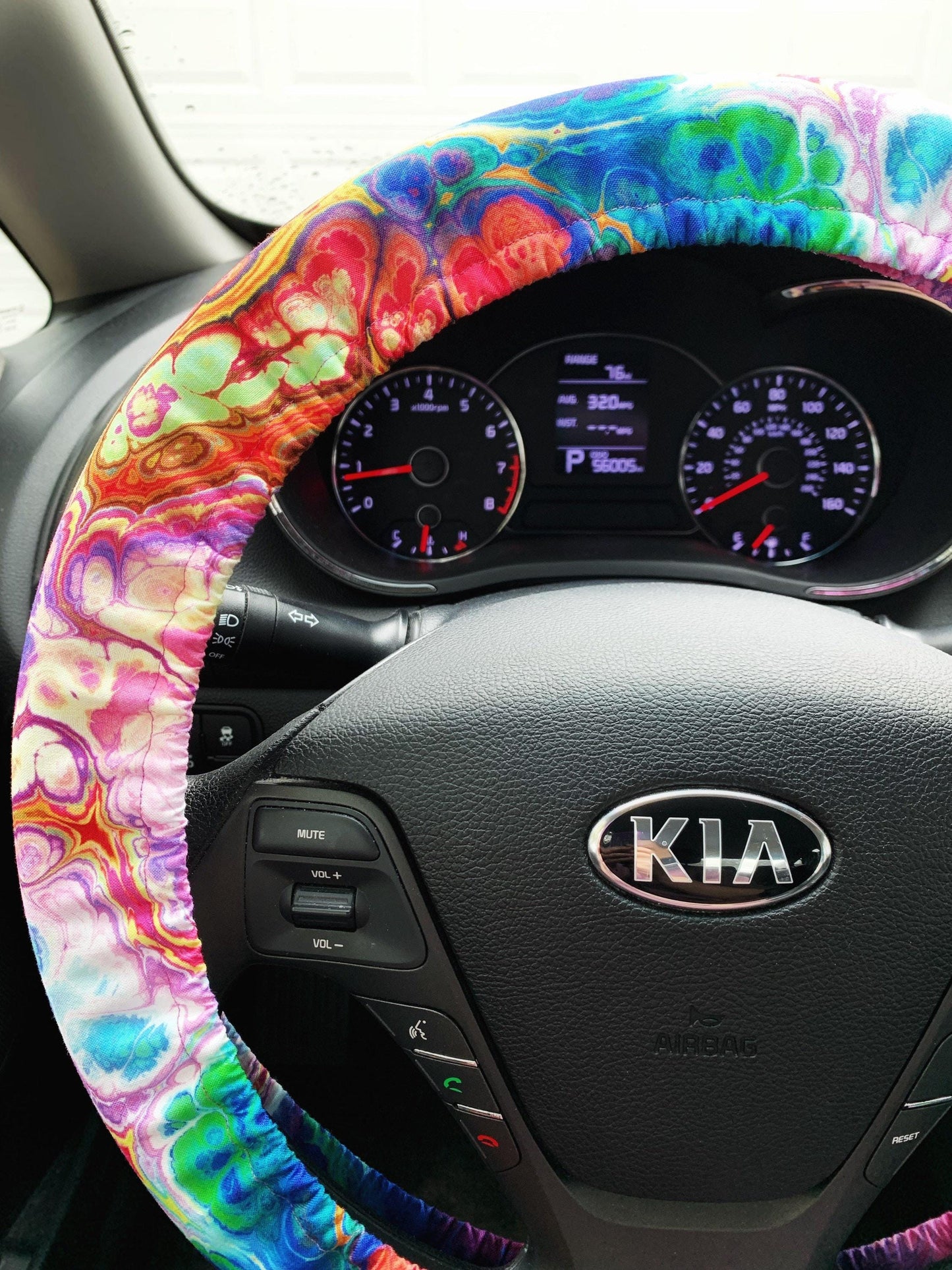 Fluid Paint Art Steering Wheel Cover