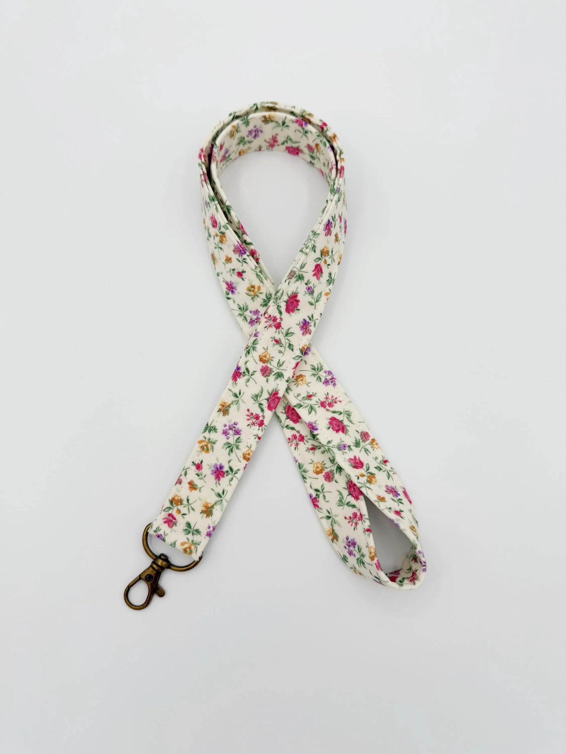 Cream Wildflower Lanyard Badge Holder Moonshadow Caravan