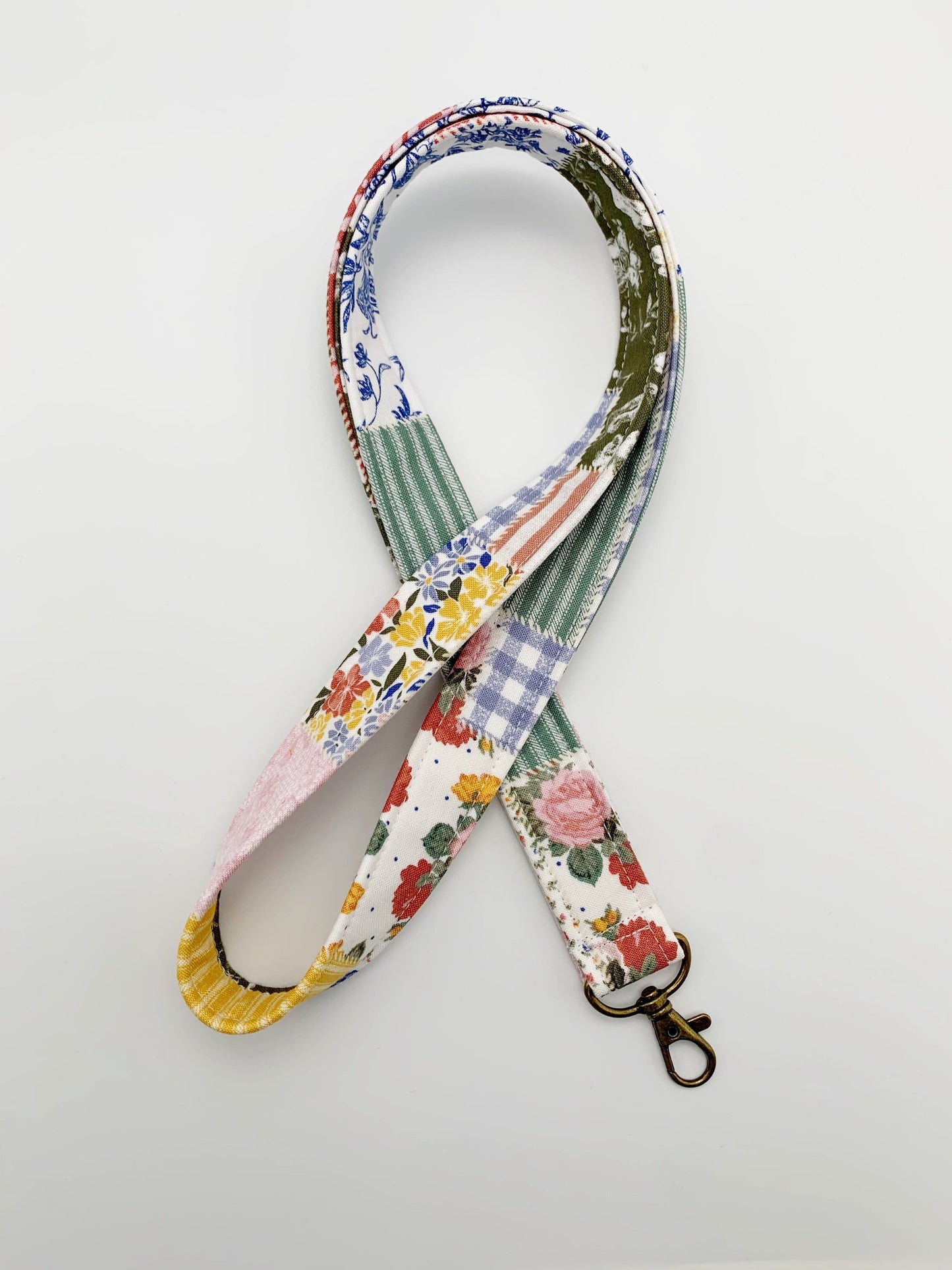 Vintage Patchwork Lanyard Badge Holder