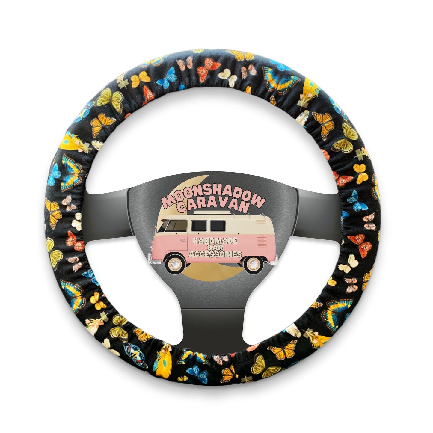 Butterfly, Moth Steering Wheel Cover