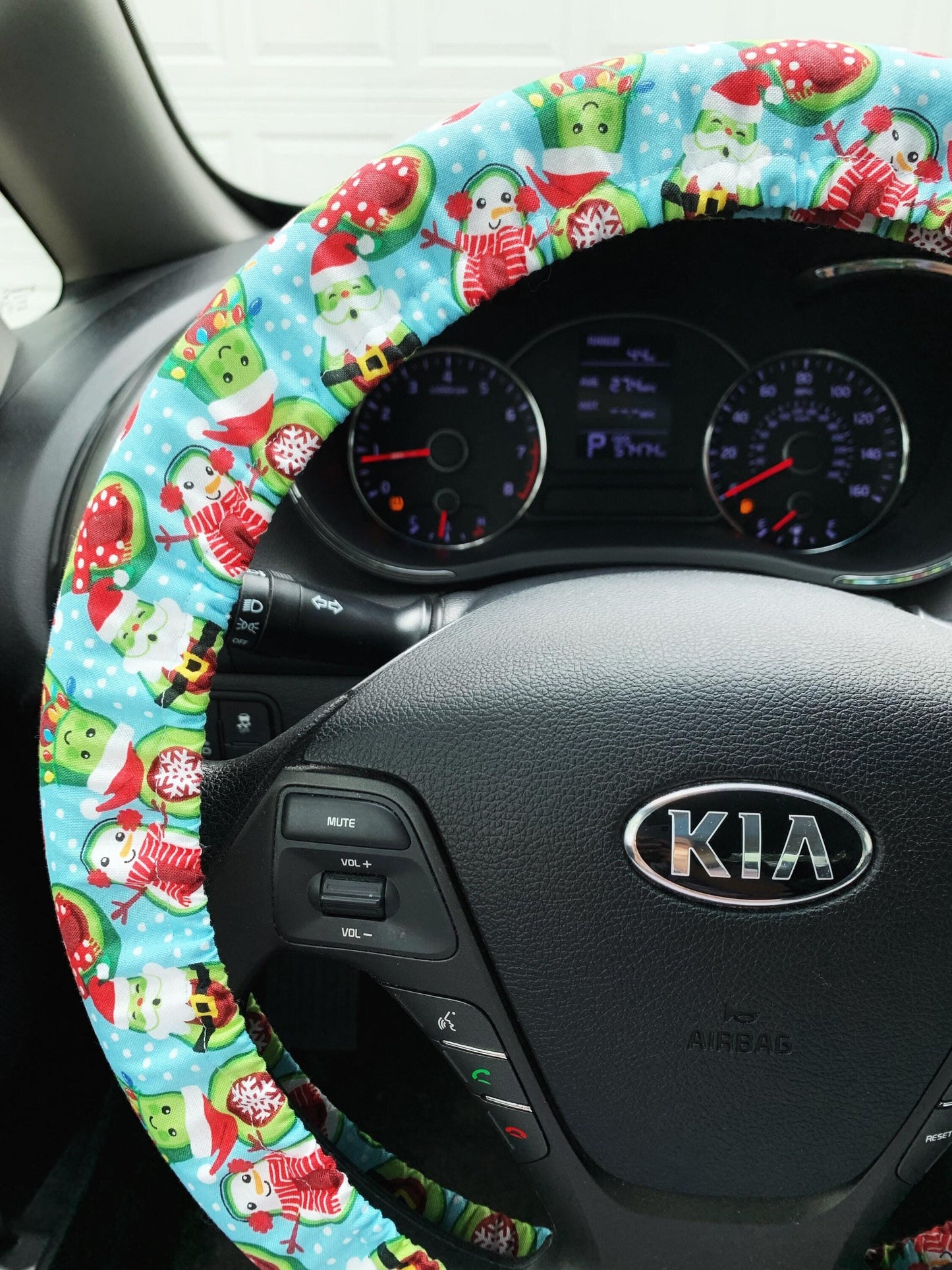 Christmas Avocado Steering Wheel Cover
