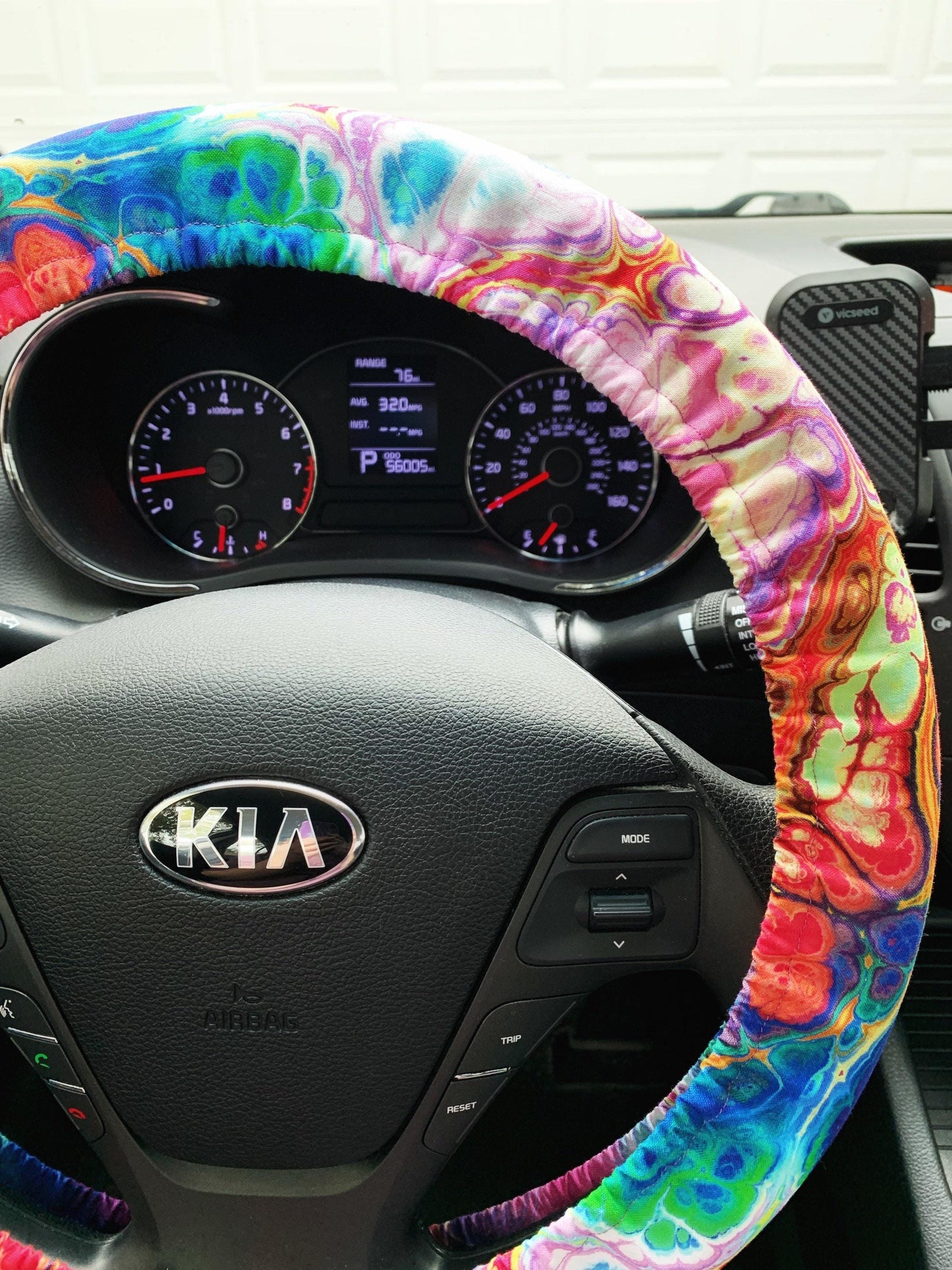 Fluid Paint Art Steering Wheel Cover