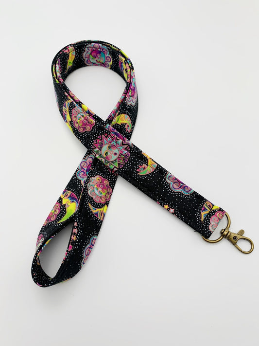 Celestial Sun, Moon Lanyard Badge Holder