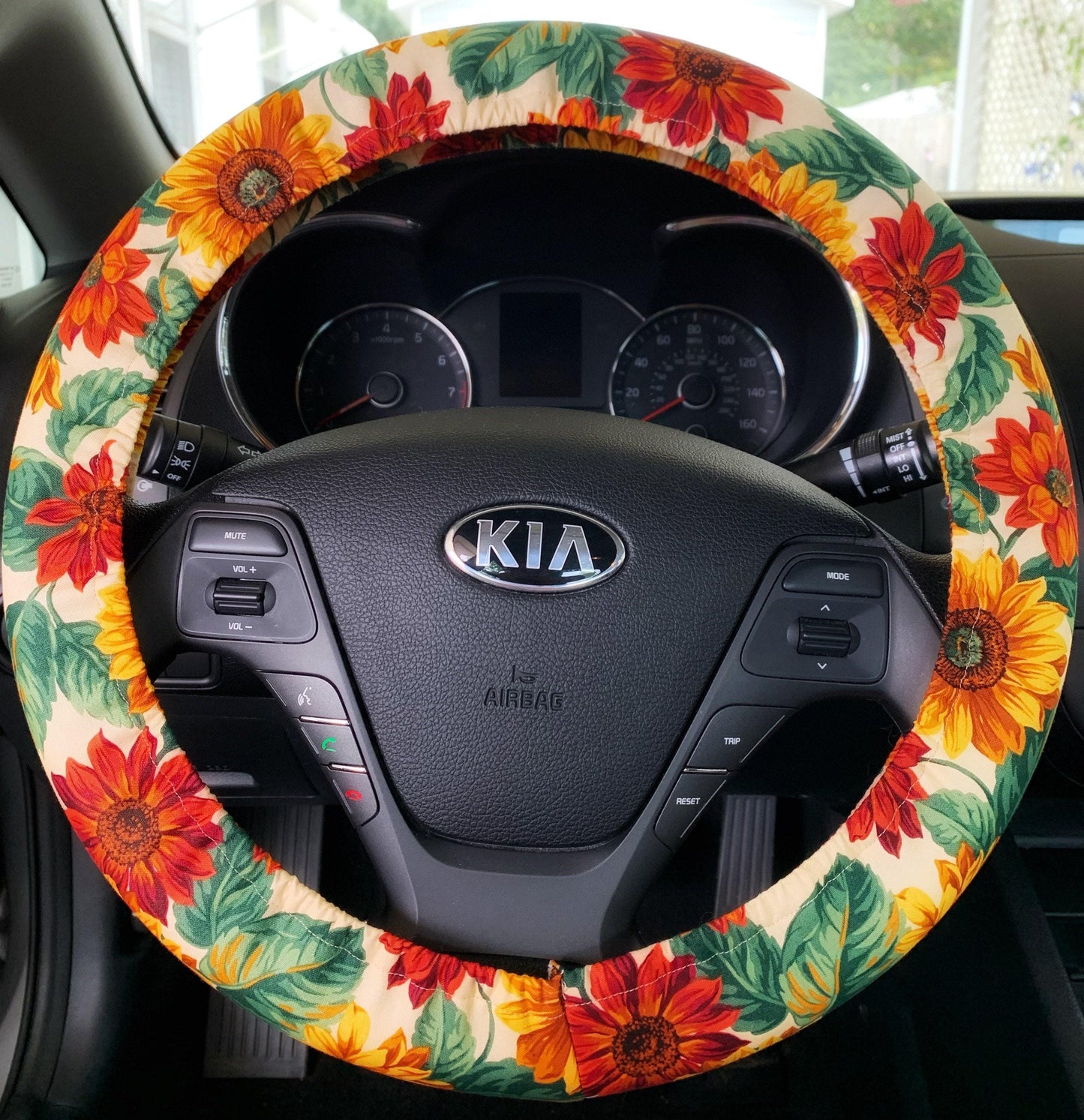 Sunflower Steering Wheel Cover