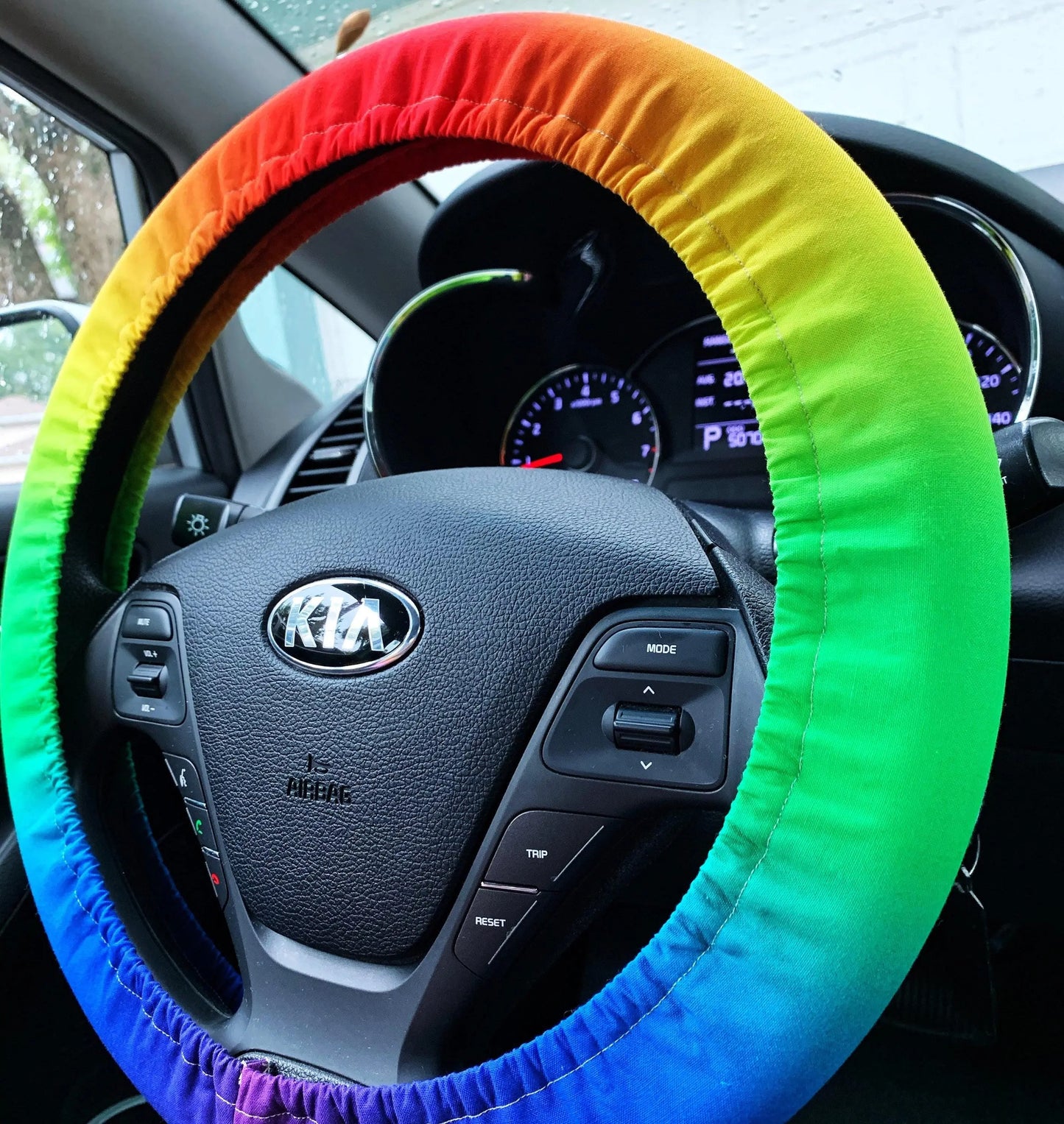 Ombre Rainbow Steering Wheel Cover Moonshadow Caravan
