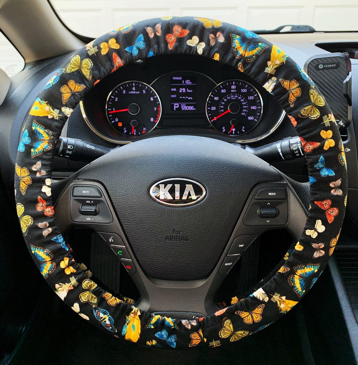 Butterfly, Moth Steering Wheel Cover