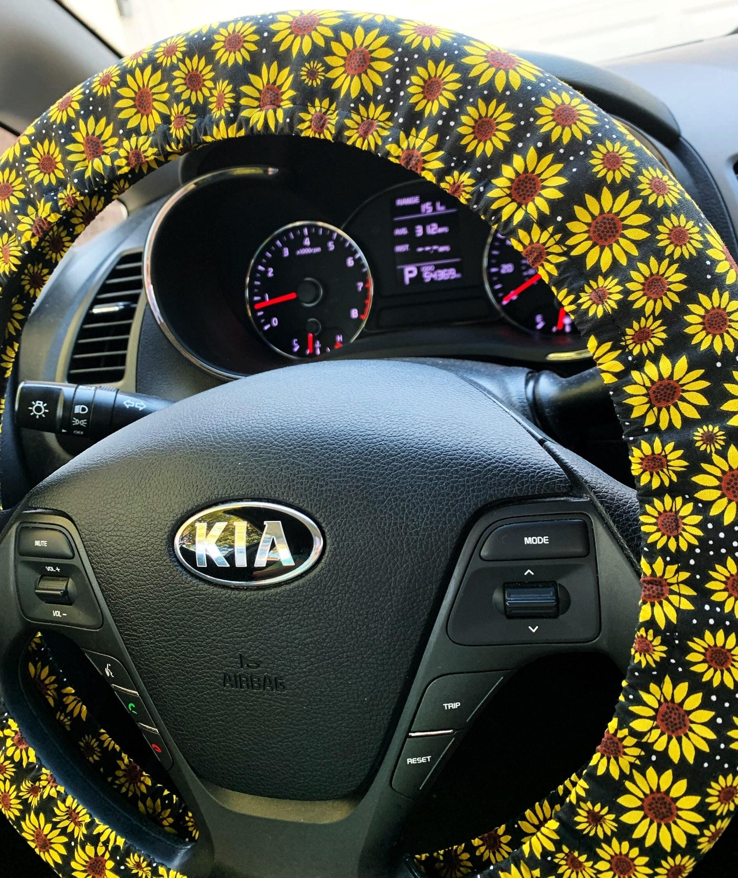 Sunflower Steering Wheel Cover