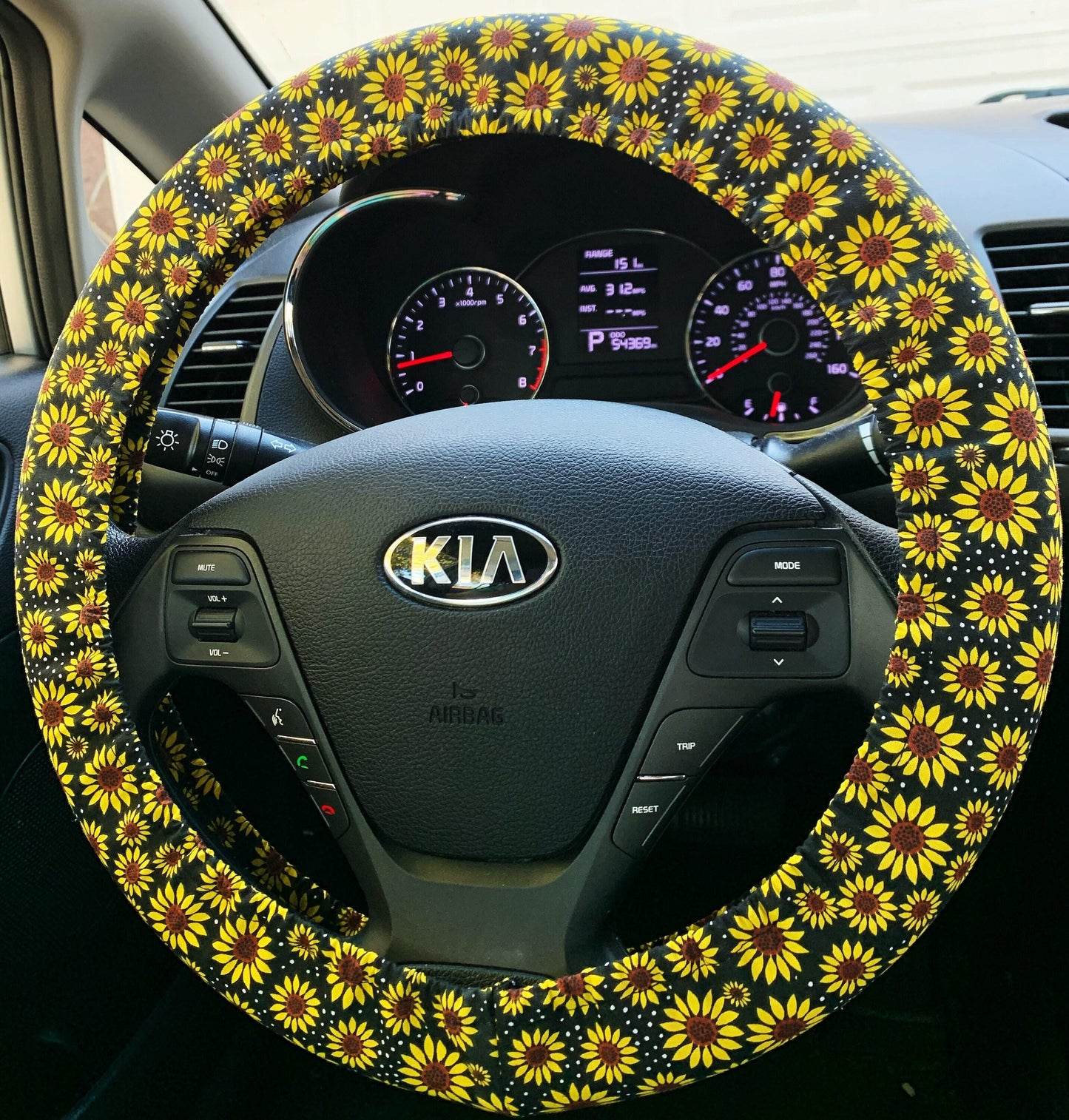 Sunflower Steering Wheel Cover