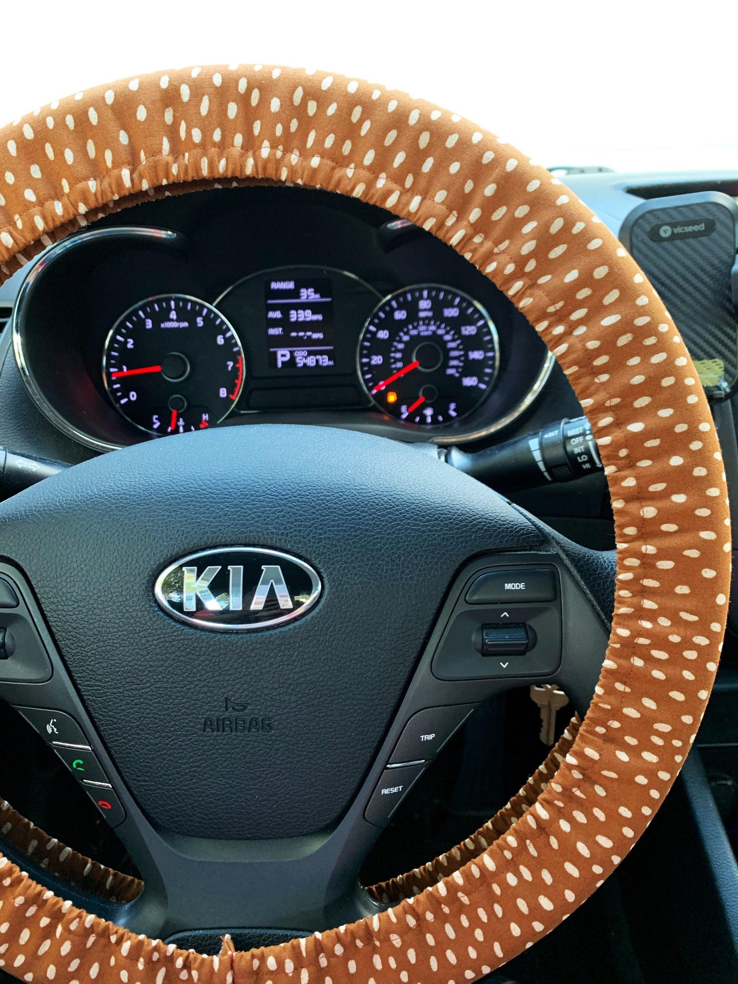 Rust Fawn Deer Steering Wheel Cover