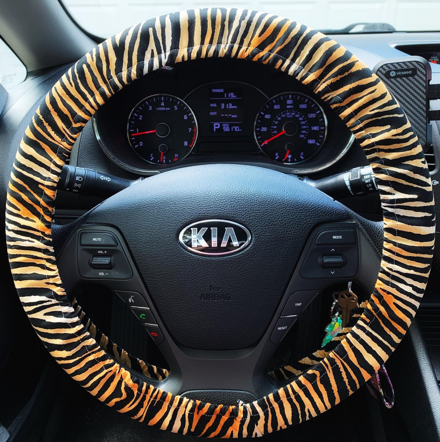 Tiger Stripe Steering Wheel Cover
