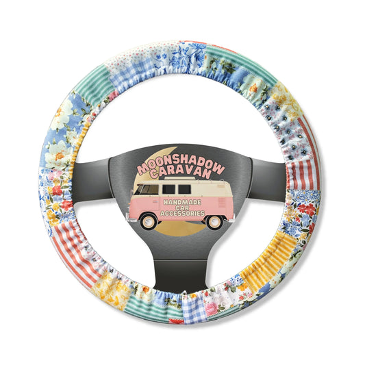 Boho Patchwork Steering Wheel Cover Moonshadow Caravan