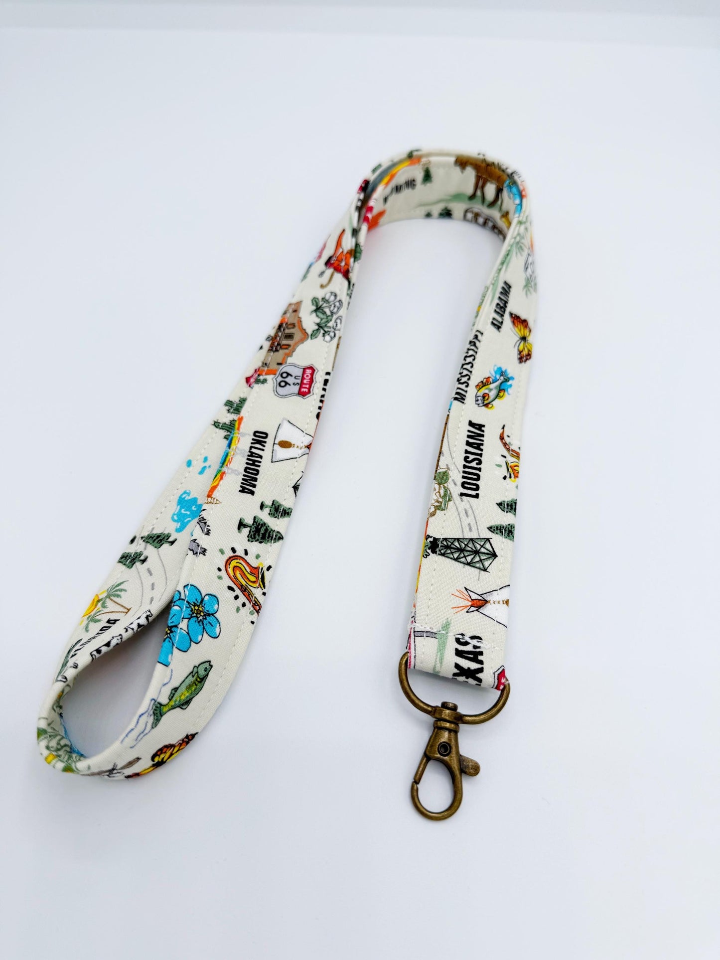 Travel States Lanyard Badge Holder