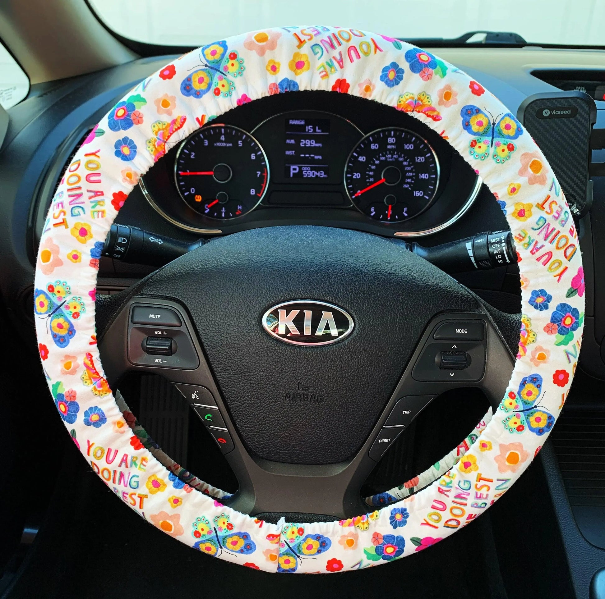 Bright Butterfly Steering Wheel Cover Moonshadow Caravan