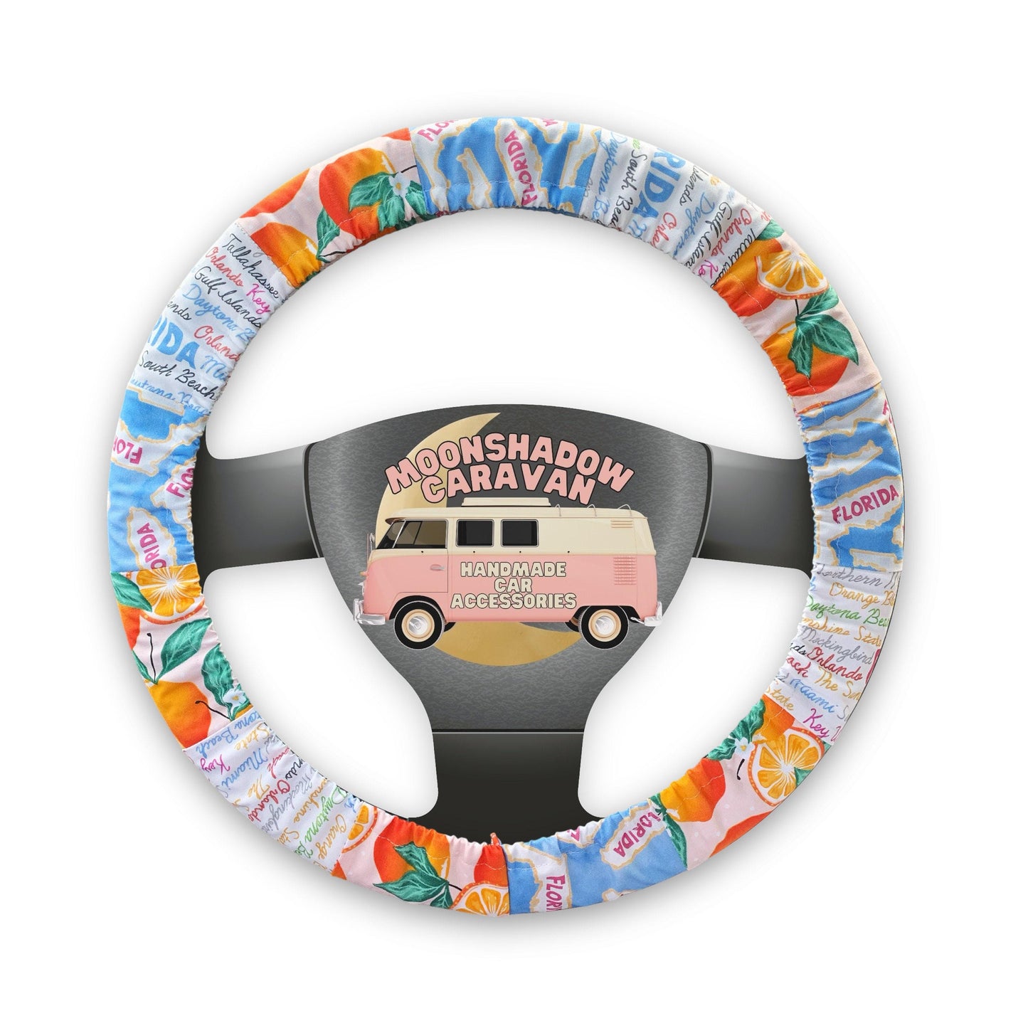 Florida Patchwork Steering Wheel Cover