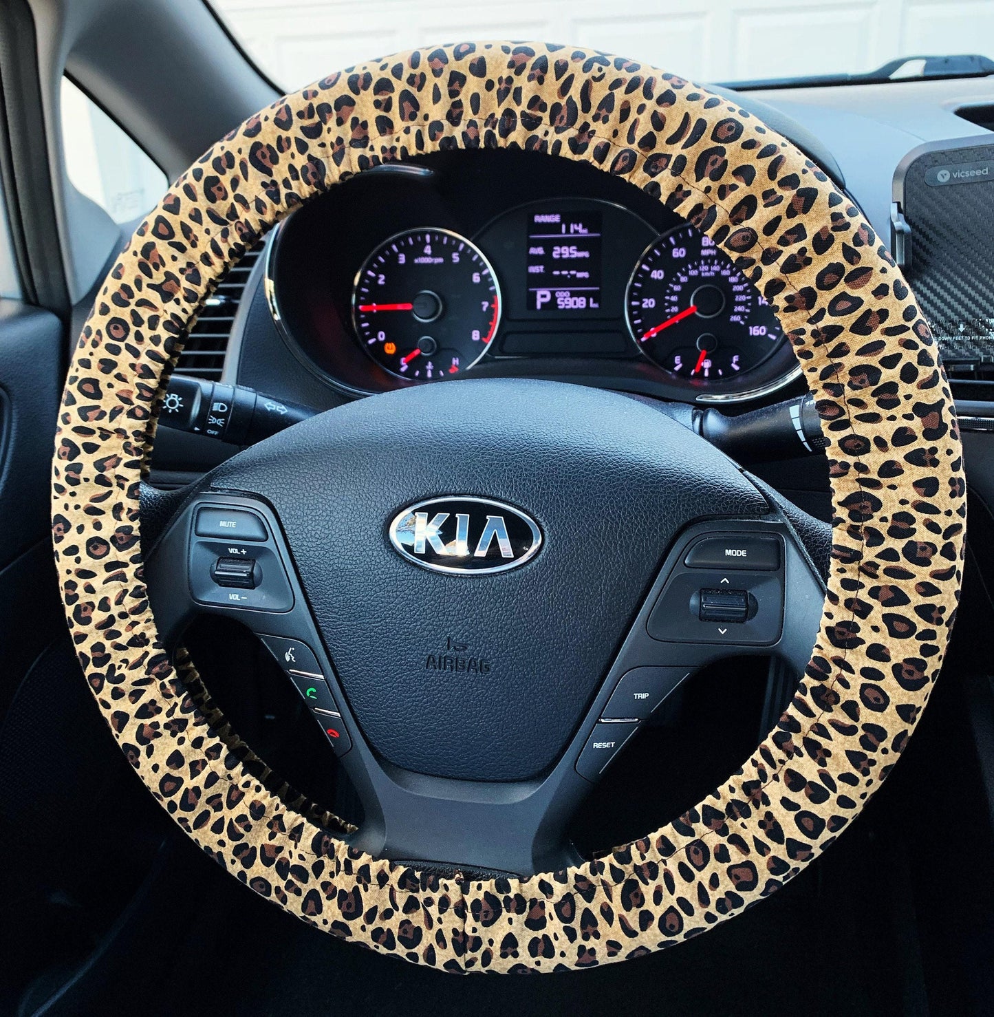 Leopard Print Steering Wheel Cover