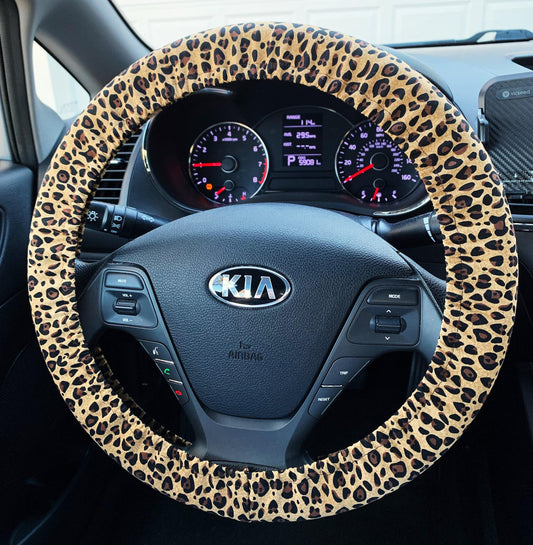 Leopard Print Steering Wheel Cover