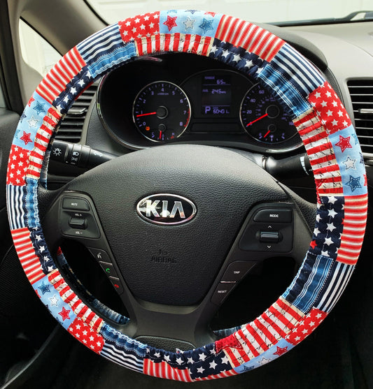 Patriotic Steering Wheel Cover