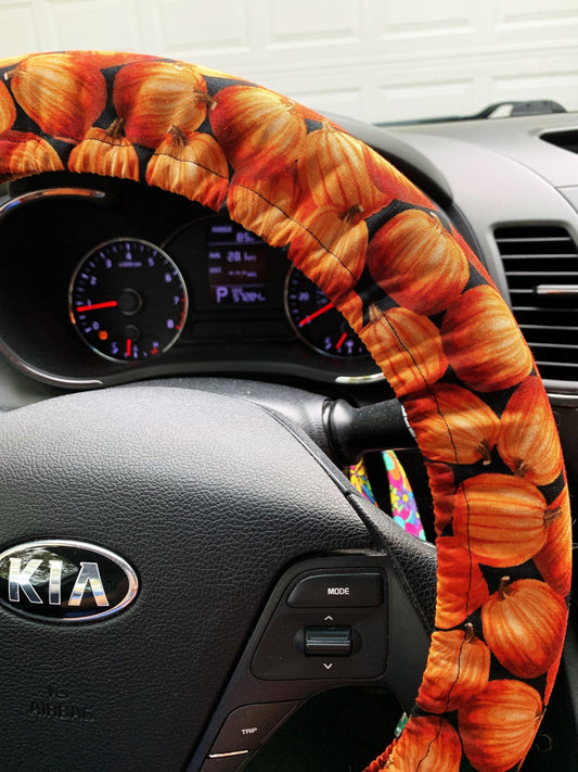 Fall Pumpkin Steering Wheel Cover