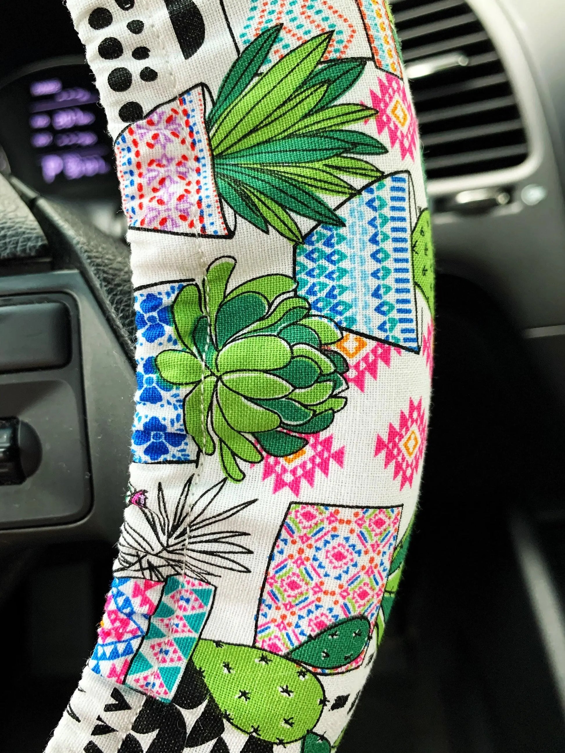Cactus Succulent Steering Wheel Cover Moonshadow Caravan