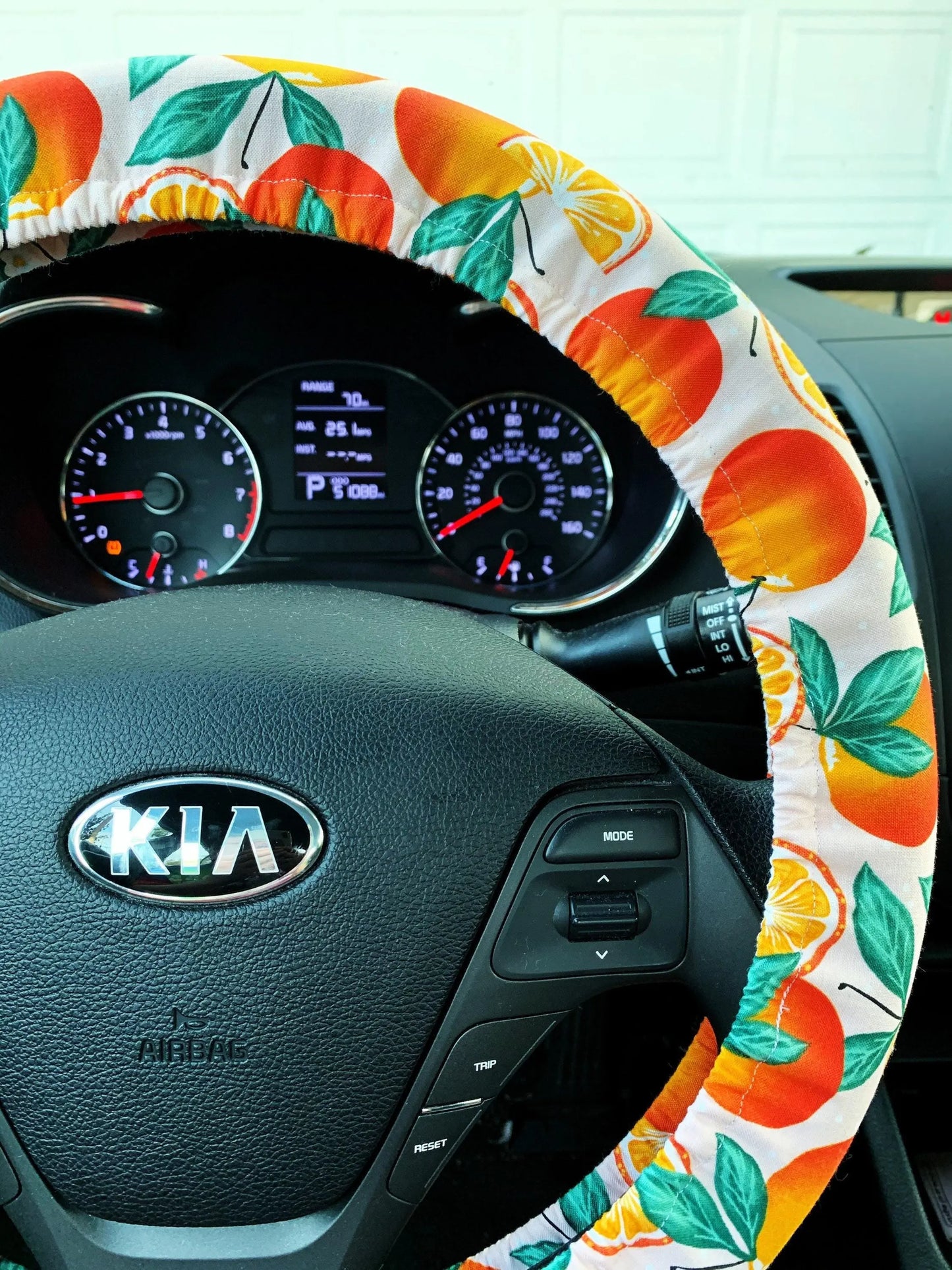 Orange Blossom Steering Wheel Cover Moonshadow Caravan