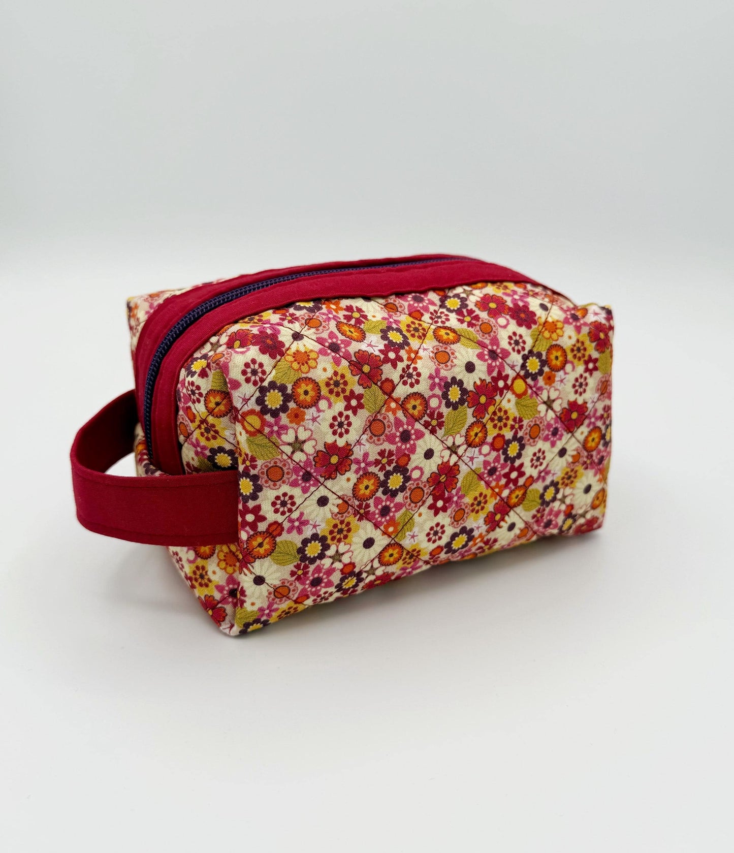 Wildflower Boxy Bag, Small Zippered Everything Bag