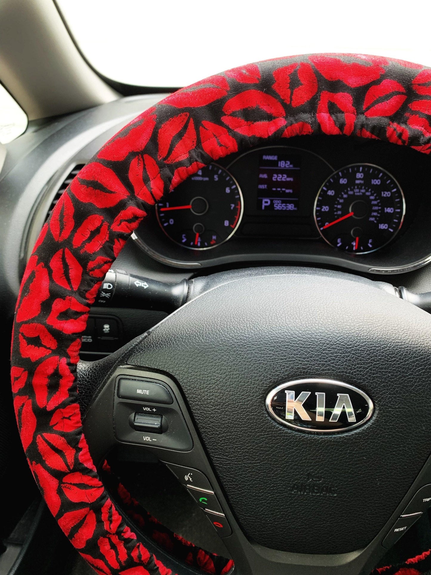 Red Lip Steering Wheel Cover