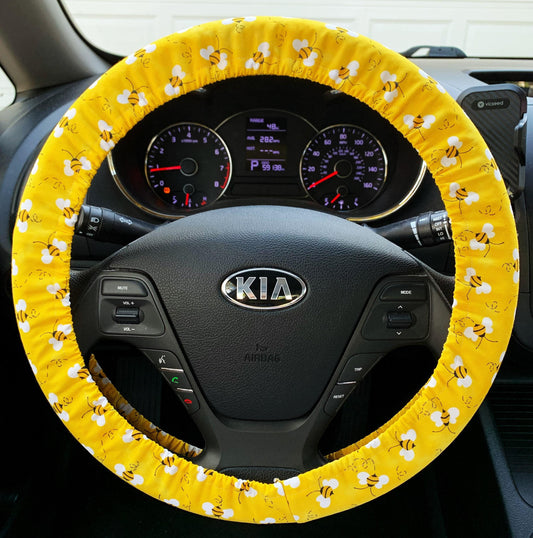 Honey Bee Steering Wheel Cover